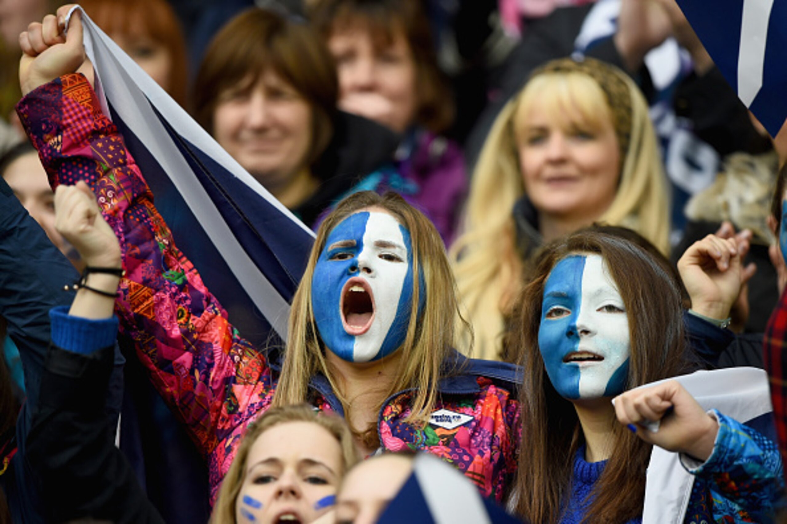 EDINBURGH, SCOTLAND - FEBRUARY 28: Scotland fans enjoy the pre match atmosphere during the RBS Six Nations match between Scotland and Italy at Murrayfield stadium on February 28, 2015 in Edinburgh, Scotland. (Photo by Jeff J Mitchell/Getty Images) EDINBURGH, SCOTLAND - FEBRUARY 28: Scotland fans enjoy the pre match atmosphere during the RBS Six Nations match between Scotland and Italy at Murrayfield stadium on February 28, 2015 in Edinburgh, Scotland. (Photo by Jeff J Mitchell/Getty Images)