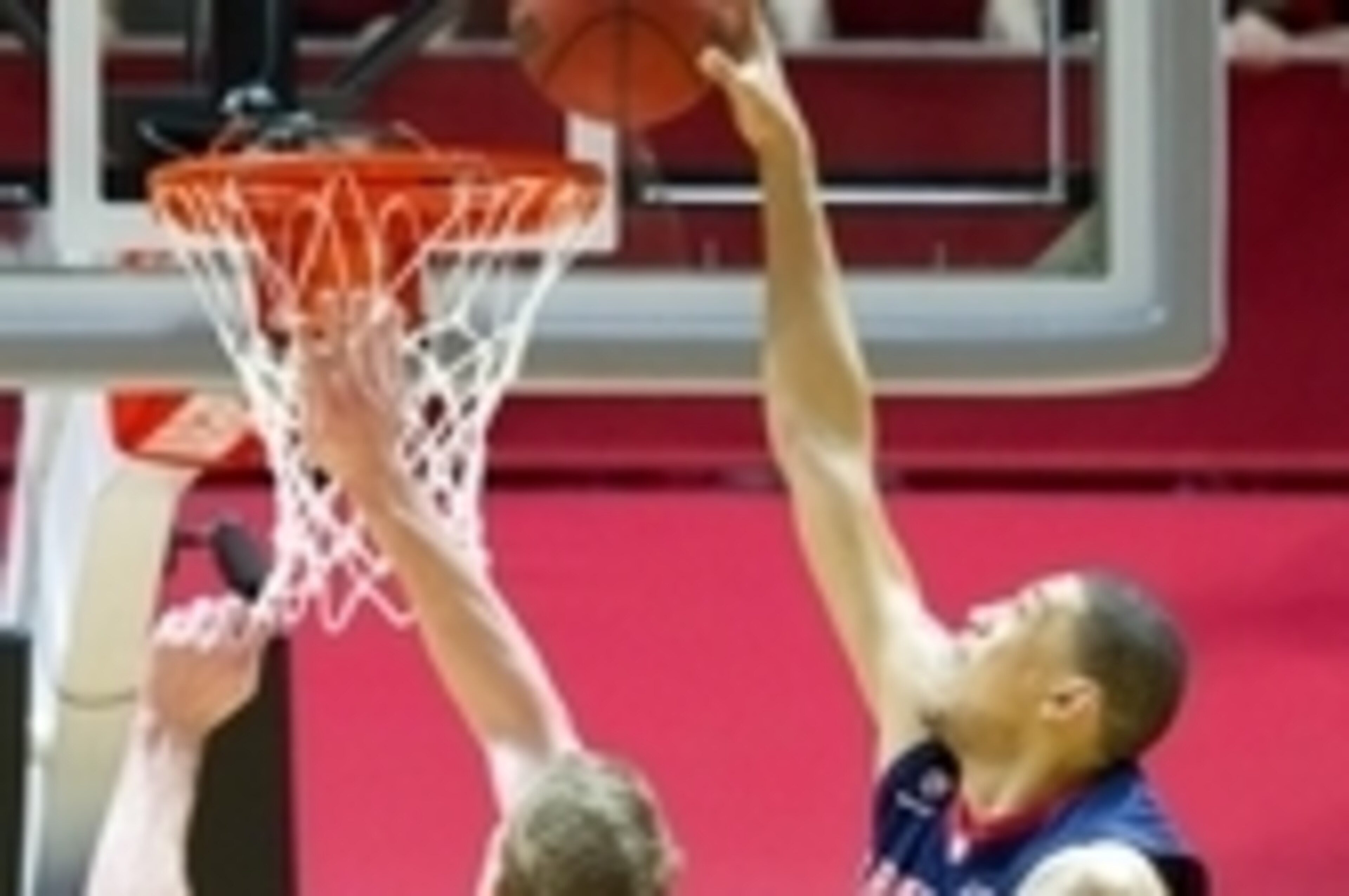 Feb 28, 2015; Salt Lake City, UT, USA; Arizona Wildcats forward Brandon Ashley (21) goes up for a shot against Utah Utes center Dallin Bachynski (31) during the second half at Jon M. Huntsman Center. Arizona won 63-57. Mandatory Credit: Russ Isabella-USA
