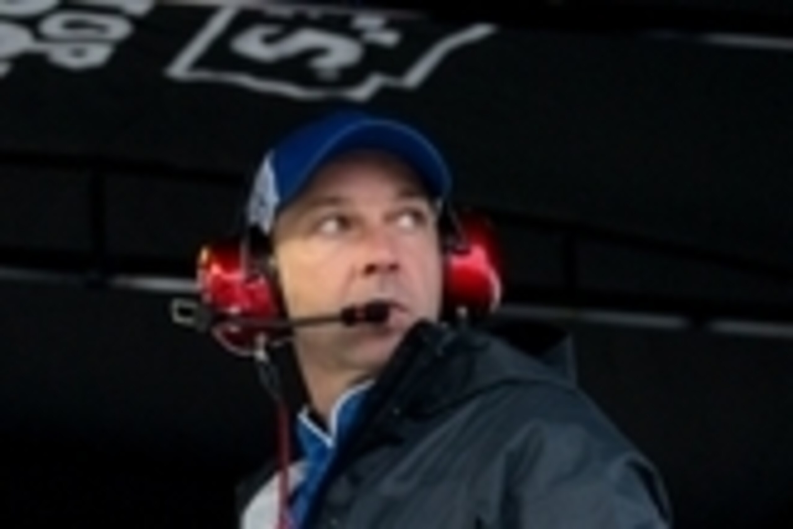Mar 1, 2015; Hampton, GA, USA; Chad Knaus crew chief of NASCAR Sprint Cup Series driver Jimmie Johnson (48) during the Folds of Honor QuikTrip 500 at Atlanta Motor Speedway. Mandatory Credit: Kevin Liles-USA TODAY Sports