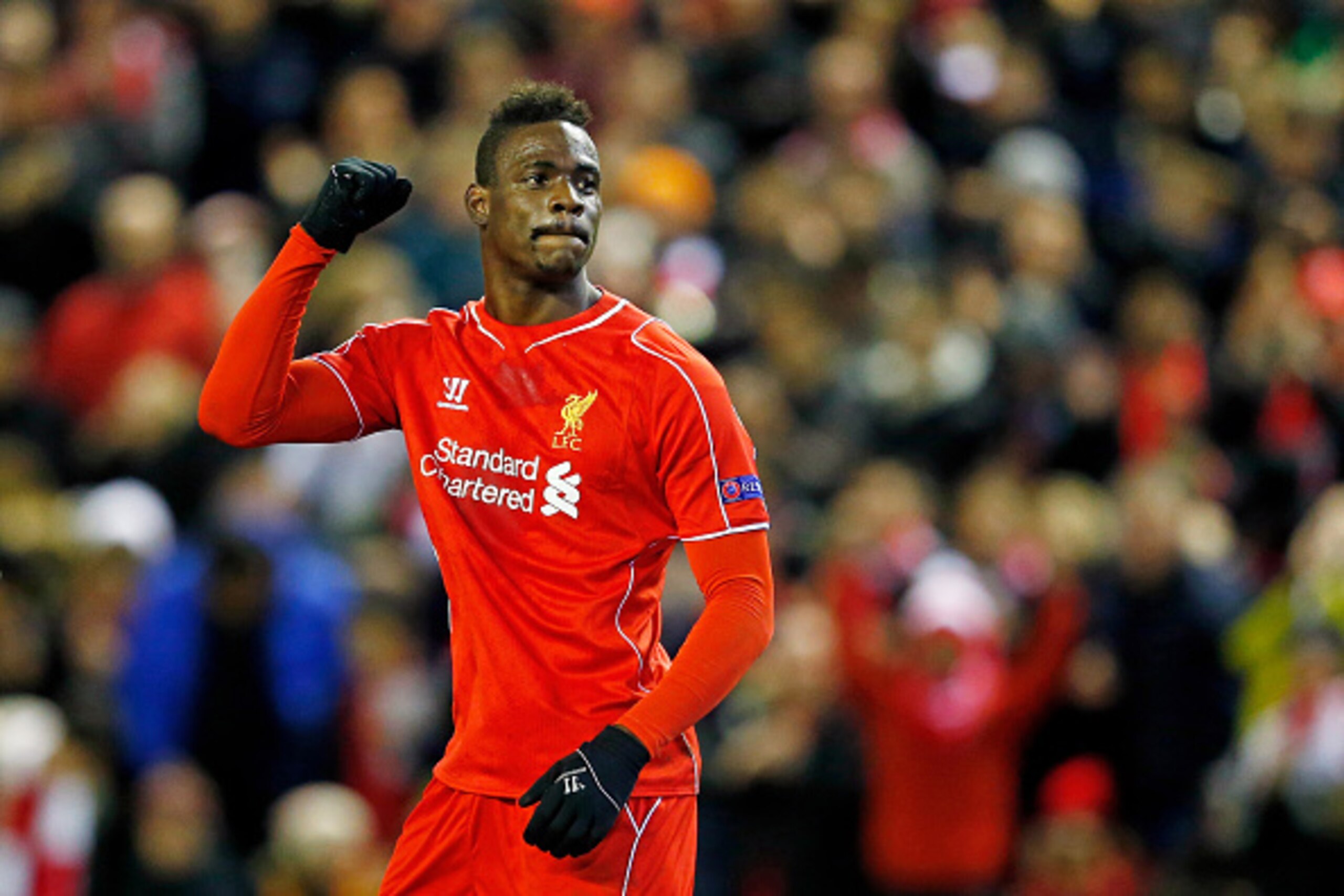 LIVERPOOL, ENGLAND - FEBRUARY 19: Mario Balotelli of Liverpool celebrates after scoring the opening goal from the penalty spot during the UEFA Europa League Round of 32 match between Liverpool FC and Besiktas JK at Anfield on February 19, 2015 in Liverpo LIVERPOOL, ENGLAND - FEBRUARY 19: Mario Balotelli of Liverpool celebrates after scoring the opening goal from the penalty spot during the UEFA Europa League Round of 32 match between Liverpool FC and Besiktas JK at Anfield on February 19, 2015 in Liverpo