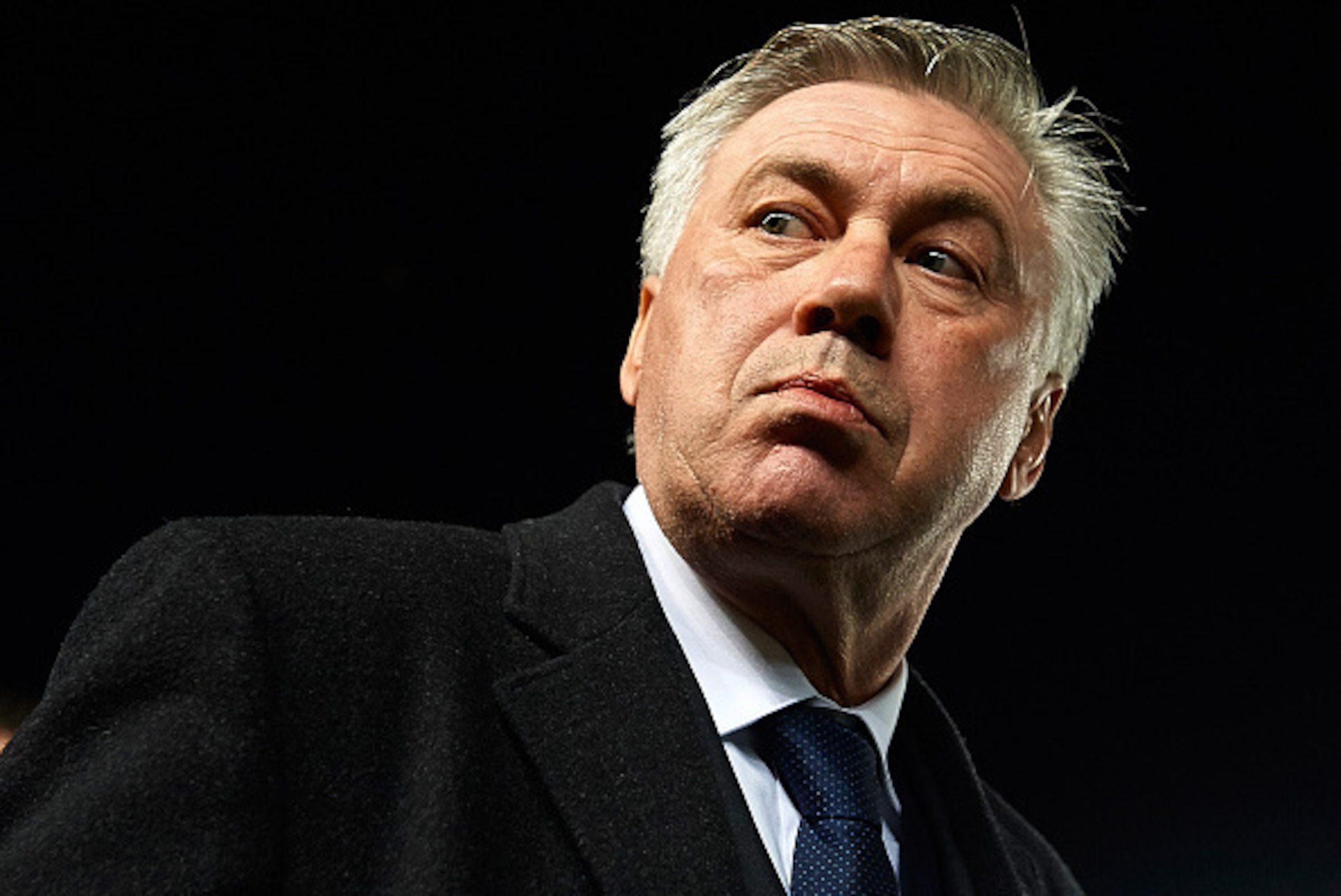 ELCHE, SPAIN - FEBRUARY 22: Real Madrid manager Carlo Ancelotti looks on before the La Liga match between Elche FC and Real Madrid at Estadio Manuel Martinez Valero on February 22, 2015 in Elche, Spain. (Photo by Manuel Queimadelos Alonso/Getty Images) ELCHE, SPAIN - FEBRUARY 22: Real Madrid manager Carlo Ancelotti looks on before the La Liga match between Elche FC and Real Madrid at Estadio Manuel Martinez Valero on February 22, 2015 in Elche, Spain. (Photo by Manuel Queimadelos Alonso/Getty Images)