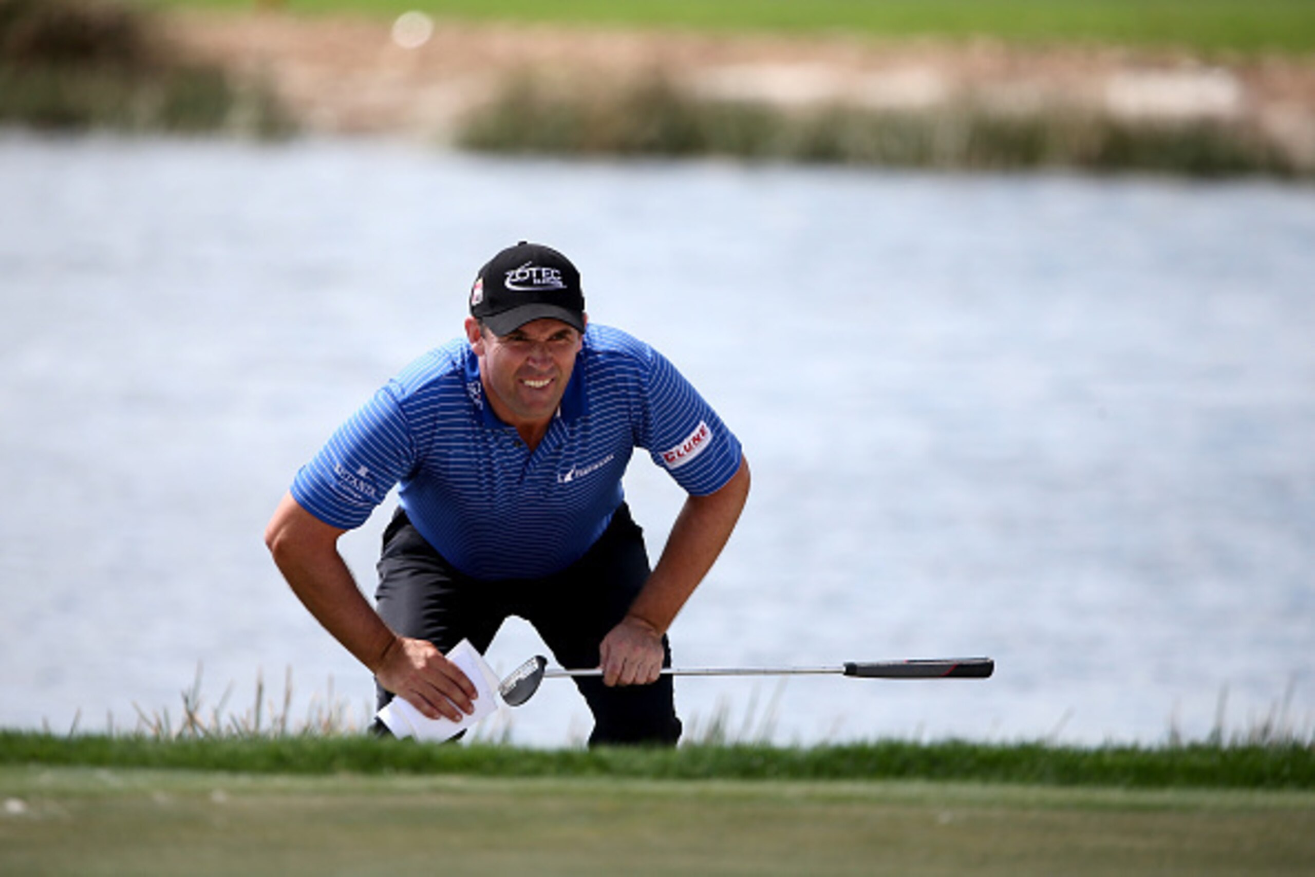 PALM BEACH GARDENS, FL - MARCH 02:  Padraig Harrington of Ireland lines up a putt during the continuation of the fourth round of The Honda Classic at PGA National Resort & Spa - Champion Course on March 2, 2015 in Palm Beach Gardens, Florida.  (Photo by S