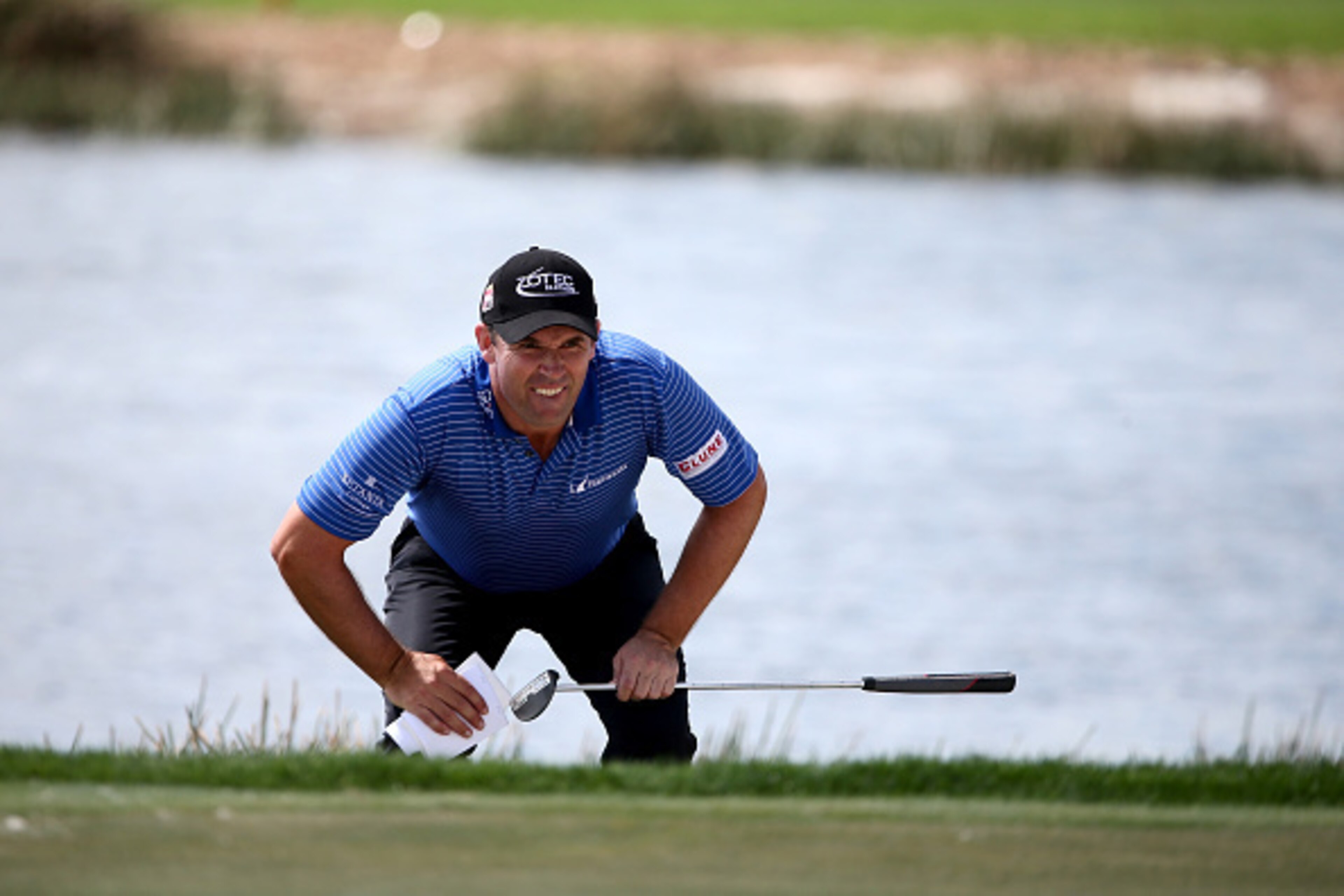 PALM BEACH GARDENS, FL - MARCH 02:  Padraig Harrington of Ireland lines up a putt during the continuation of the fourth round of The Honda Classic at PGA National Resort & Spa - Champion Course on March 2, 2015 in Palm Beach Gardens, Florida.  (Photo by S