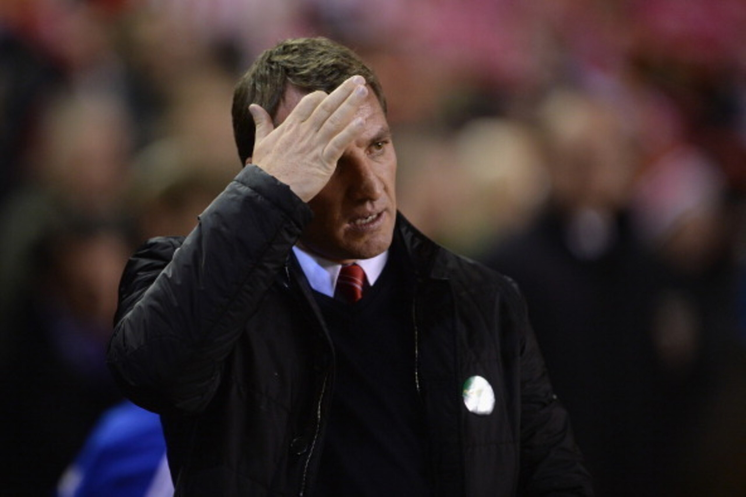 LIVERPOOL, ENGLAND - MARCH 26:  Manager Brendan Rodgers of Liverpool looks on during the Barclays Premier League match between Liverpool and Sunderland at Anfield on March 26, 2014 in Liverpool, England.  (Photo by Michael Regan/Getty Images)