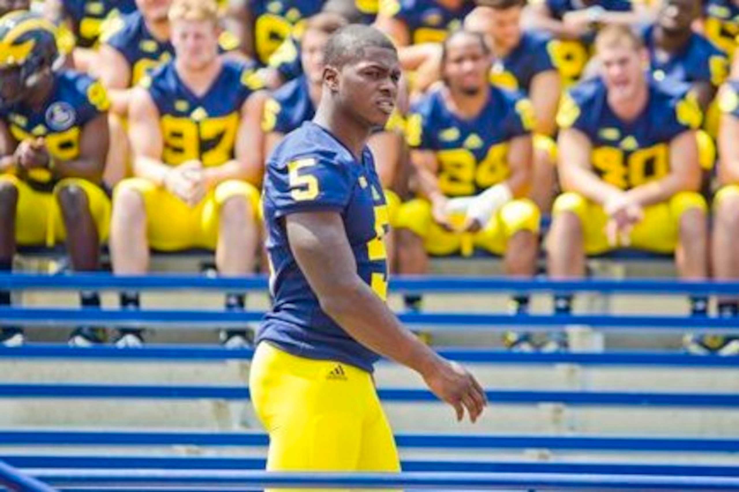 Jabrill Peppers during Michigan's media day in 2014.