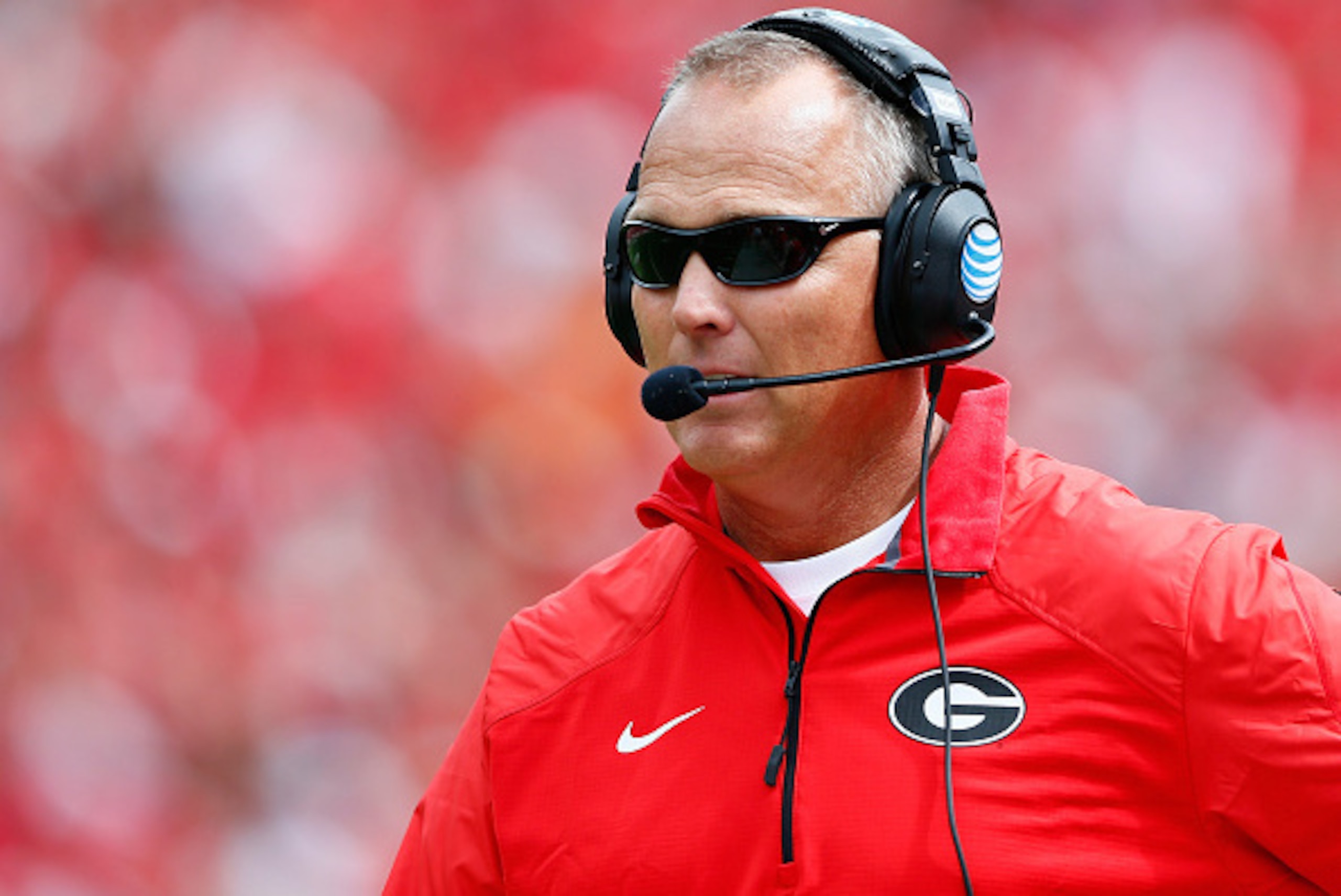 ATHENS, GA - SEPTEMBER 27:  Head coach Mark Richt of the Georgia Bulldogs looks on during the game against the Tennessee Volunteers at Sanford Stadium on September 27, 2014 in Athens, Georgia.  (Photo by Kevin C. Cox/Getty Images)
