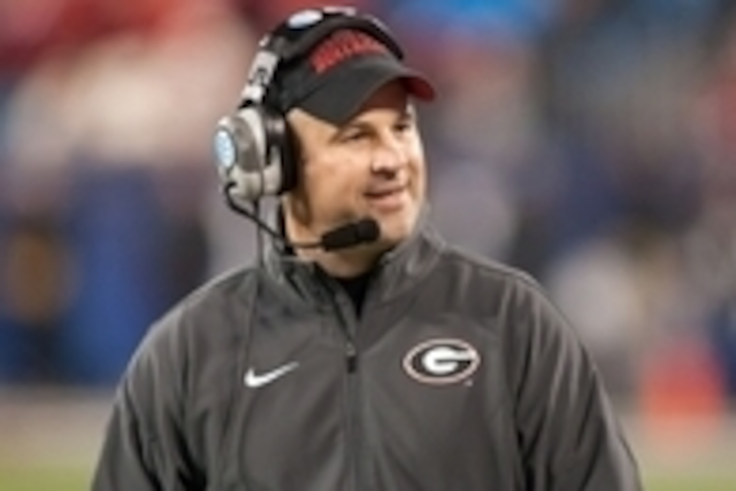 Dec 30, 2014; Charlotte, NC, USA; Georgia Bulldogs defensive coordinator Jeremy Pruitt yells out from the sidelines during the second quarter against the Louisville Cardinals in the Belk Bowl held at Bank of America Stadium. Mandatory Credit: Jeremy Breva