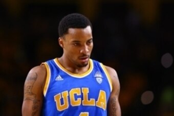 Feb 18, 2015; Tempe, AZ, USA; UCLA Bruins guard Norman Powell (4) reacts against the Arizona State Sun Devils at Wells-Fargo Arena. The Sun Devils defeated the Bruins 68-66. Mandatory Credit: Mark J. Rebilas-USA TODAY Sports