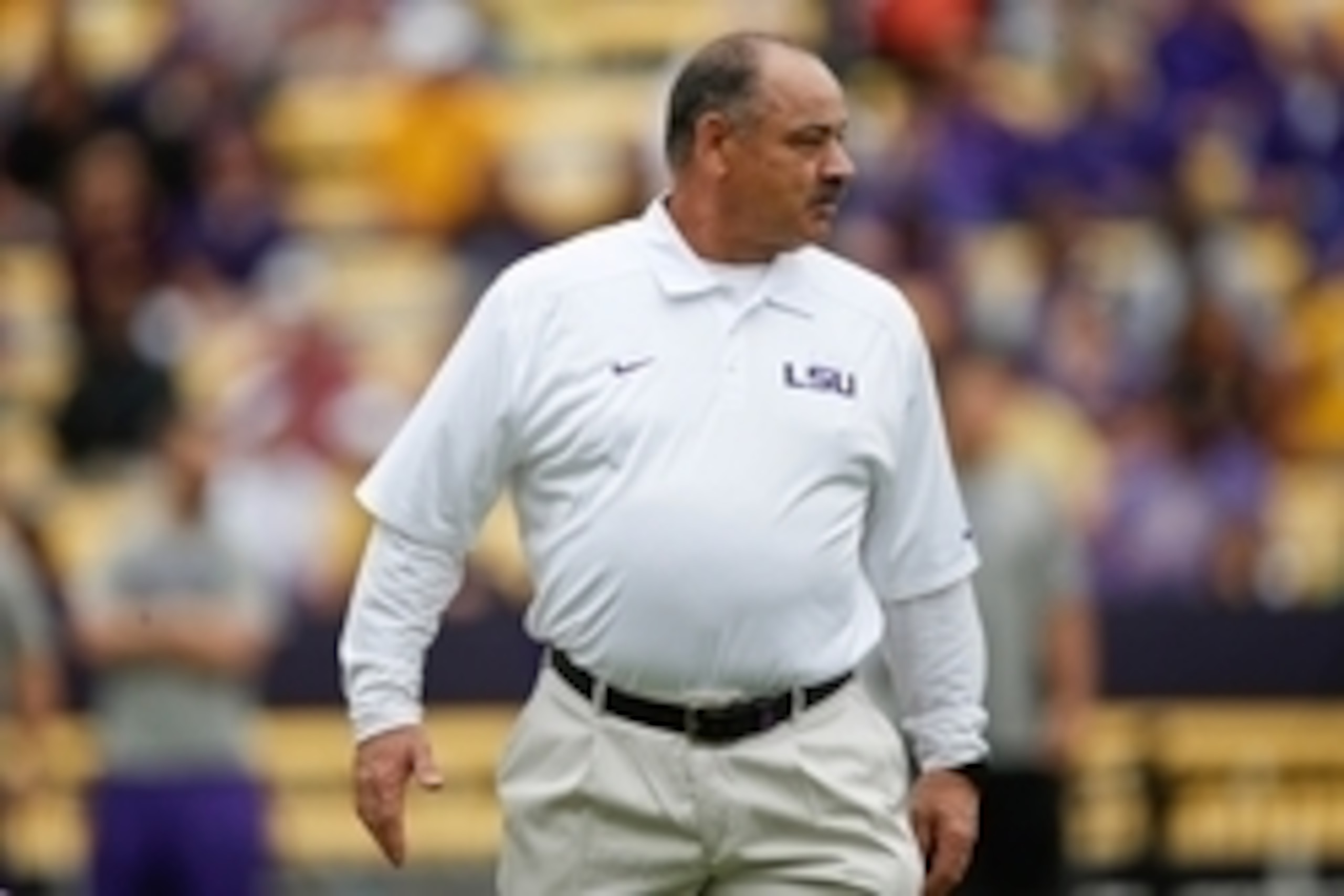 Apr 5, 2014; Baton Rouge, LA, USA; LSU Tigers defensive coordinator John Chavis during the 2014 spring game at Tiger Stadium. Mandatory Credit: Derick E. Hingle-USA TODAY Sports