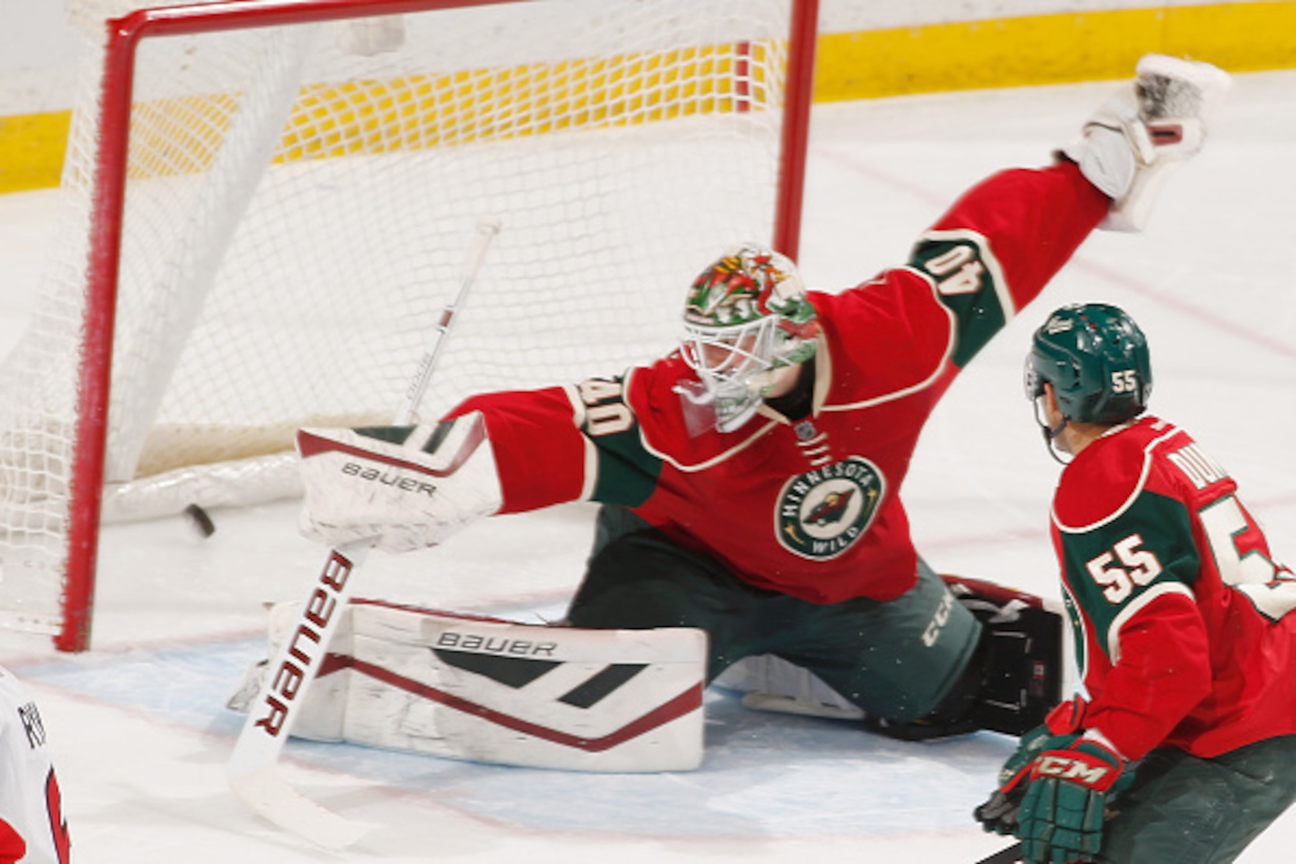 ST. PAUL, MN - MARCH 3: Bobby Ryan #6 of the Ottawa Senators scores a goal against Devan Dubnyk #40 of the Minnesota Wild during the game on March 3, 2015 at the Xcel Energy Center in St. Paul, Minnesota. (Photo by Bruce Kluckhohn/NHLI via Getty Images)