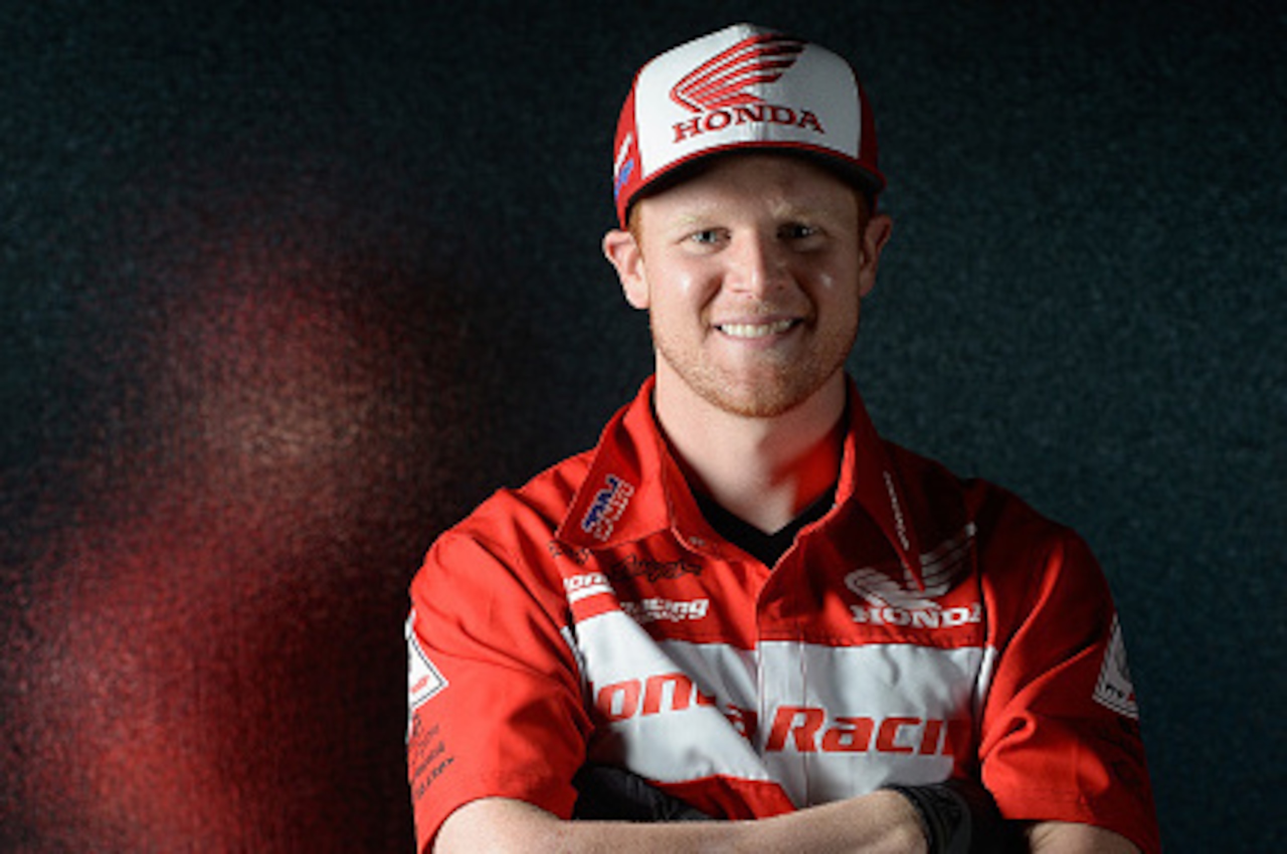 ANAHEIM, CA - JANUARY 03:  Portrait of Trey Canard prior to practice for the 2015 Monster Energy AMA Supercross at Angel Stadium of Anaheim on January 3, 2015 in Anaheim, California.  (Photo by Harry How/Getty Images)