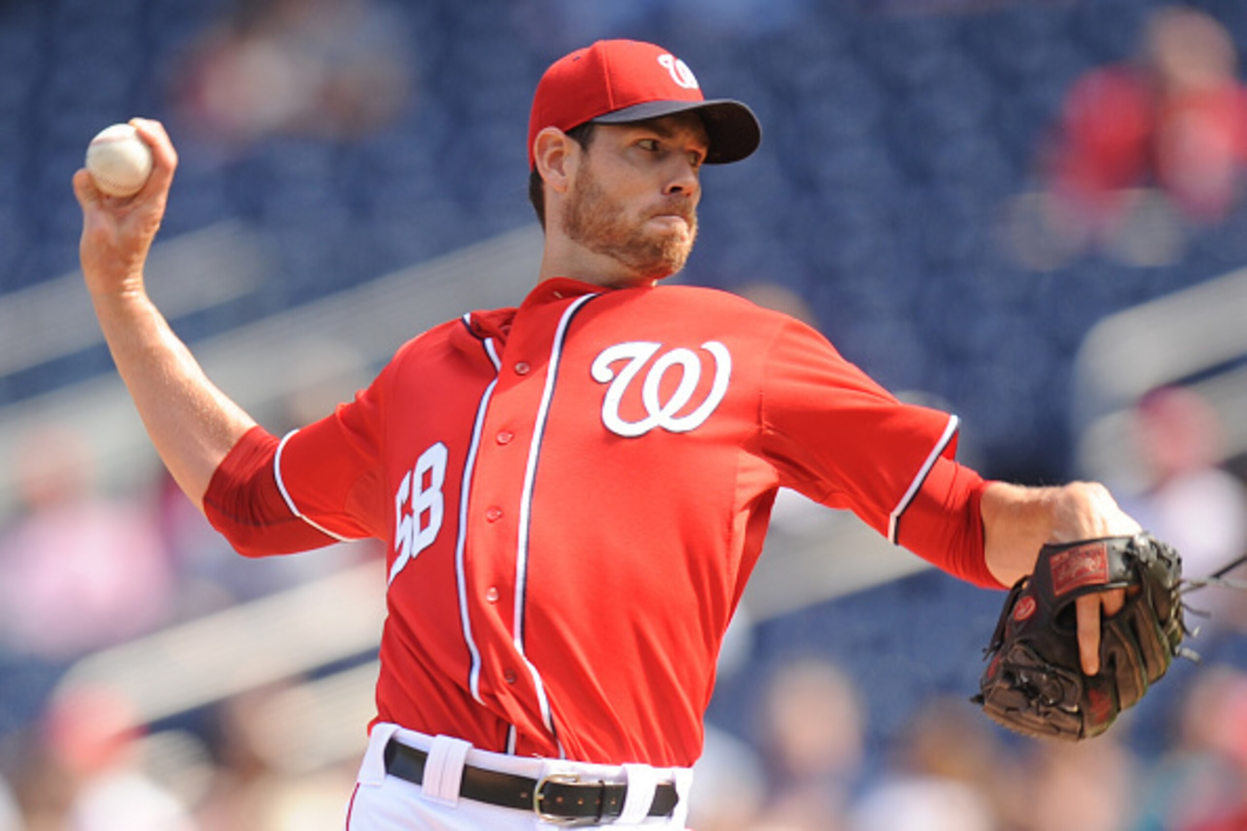 WASHINGTON, DC - SEPTEMBER 26:  Doug Fister #58 of the Washington Nationals pitches in the second inning during game one of a doubleheader against the Miami Marlins on September 26, 2014 at Nationals Park in Washington, DC.  (Photo by Mitchell Layton/Gett