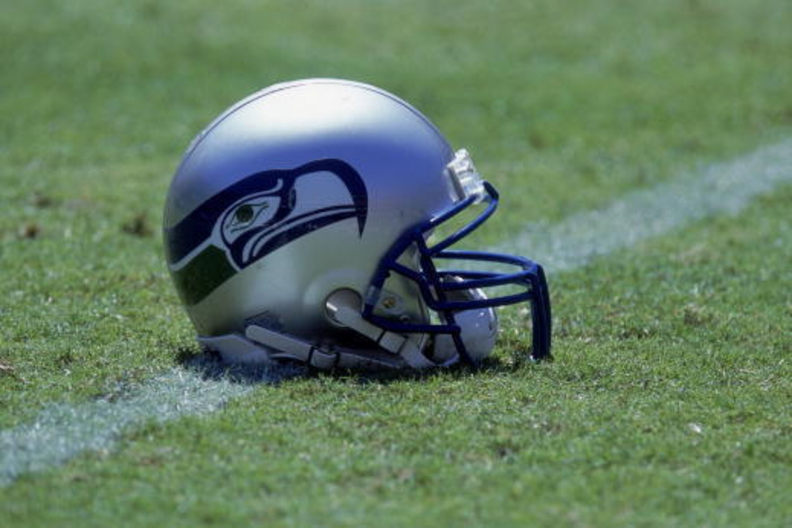 24 Sep 2000:  A view of the Seattle Seahawks helmet taken before the game against the San Diego Chargers at Qualcomm Stadium in San Diego, California. The Seahawks defeated the Chargers 20-12.Mandatory Credit: Stephen Dunn  /Allsport