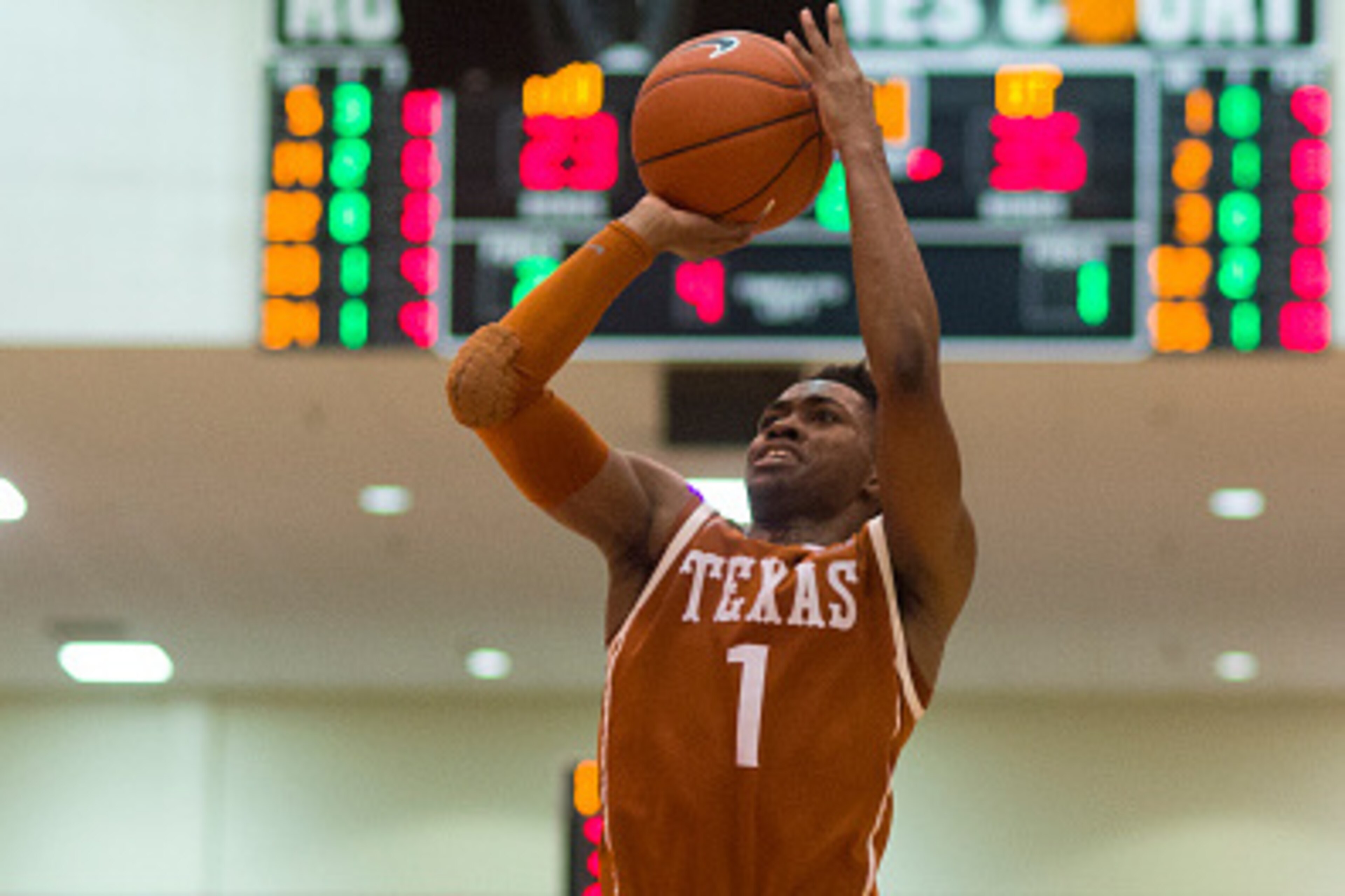 FORT WORTH, TX - JANUARY 19: Isaiah Taylor #1 of the Texas Longhorns drives to the basket against the TCU Horned Frogs on January 19, 2015 at Wilkerson-Greines AC in Fort Worth, Texas.  (Photo by Cooper Neill/Getty Images)