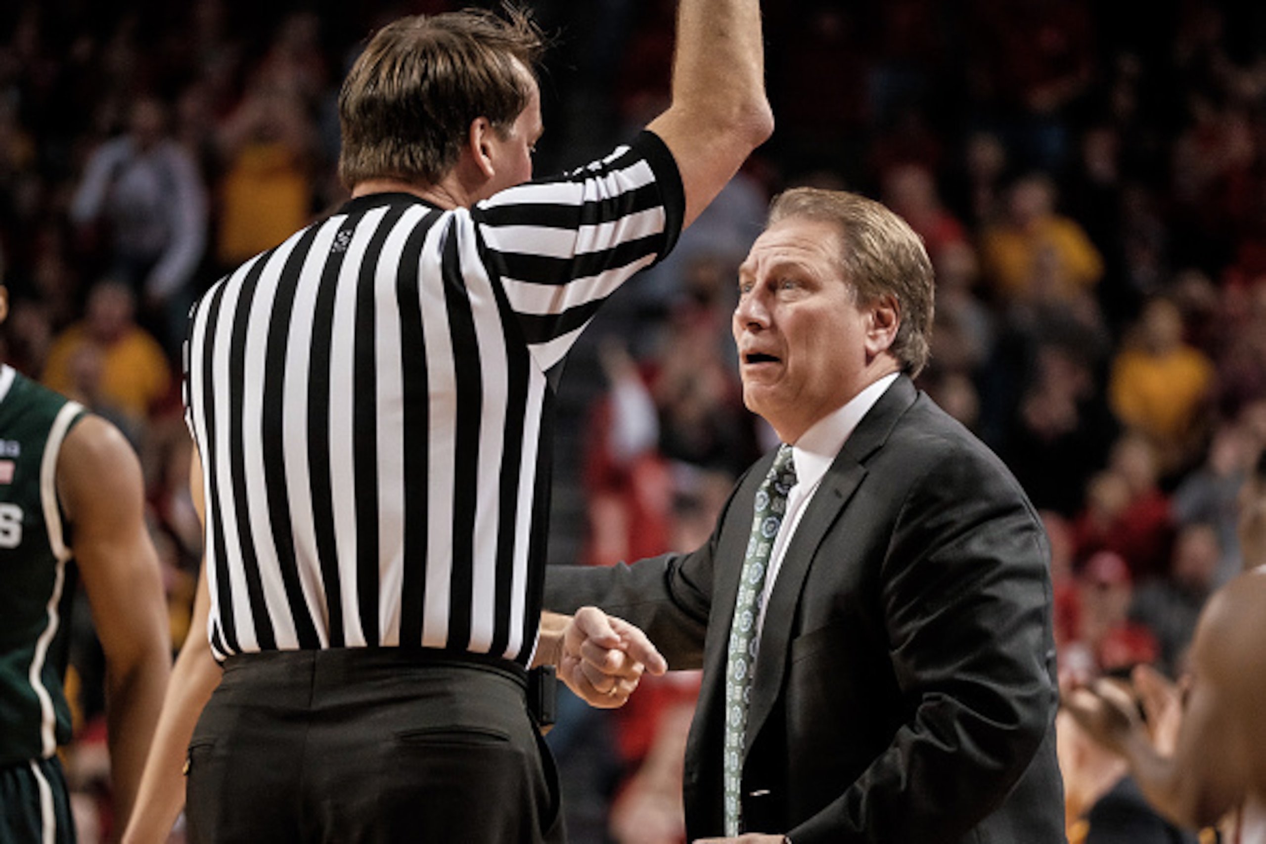 LINCOLN, NE - JANUARY 24: head coach Tom Izzo of the Michigan State Spartans during their game against the Nebraska Cornhuskers at Pinnacle Bank Arena January 24, 2015 in Lincoln, Nebraska. (Photo by Eric Francis/Getty Images)
