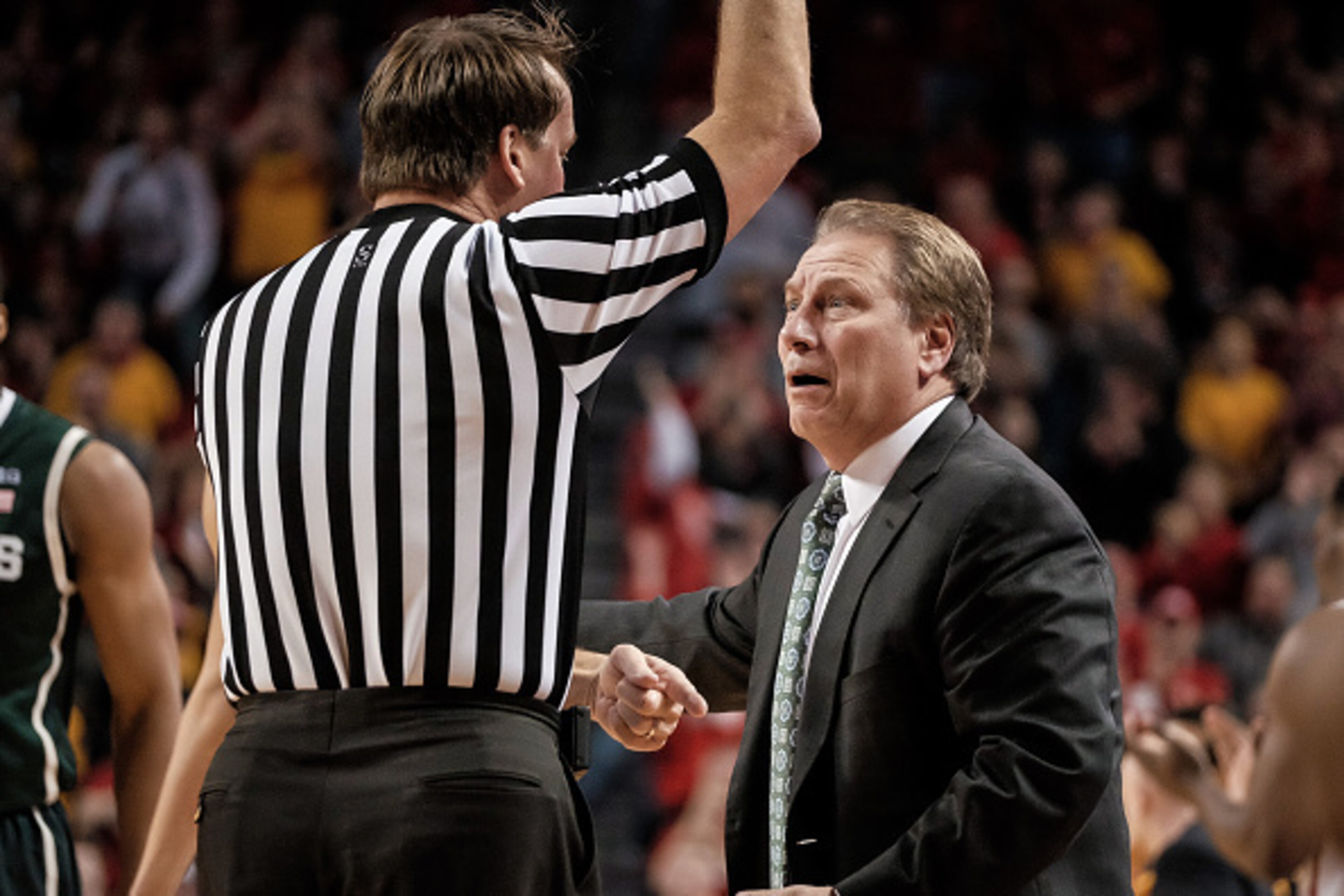 LINCOLN, NE - JANUARY 24: head coach Tom Izzo of the Michigan State Spartans during their game against the Nebraska Cornhuskers at Pinnacle Bank Arena January 24, 2015 in Lincoln, Nebraska. (Photo by Eric Francis/Getty Images)