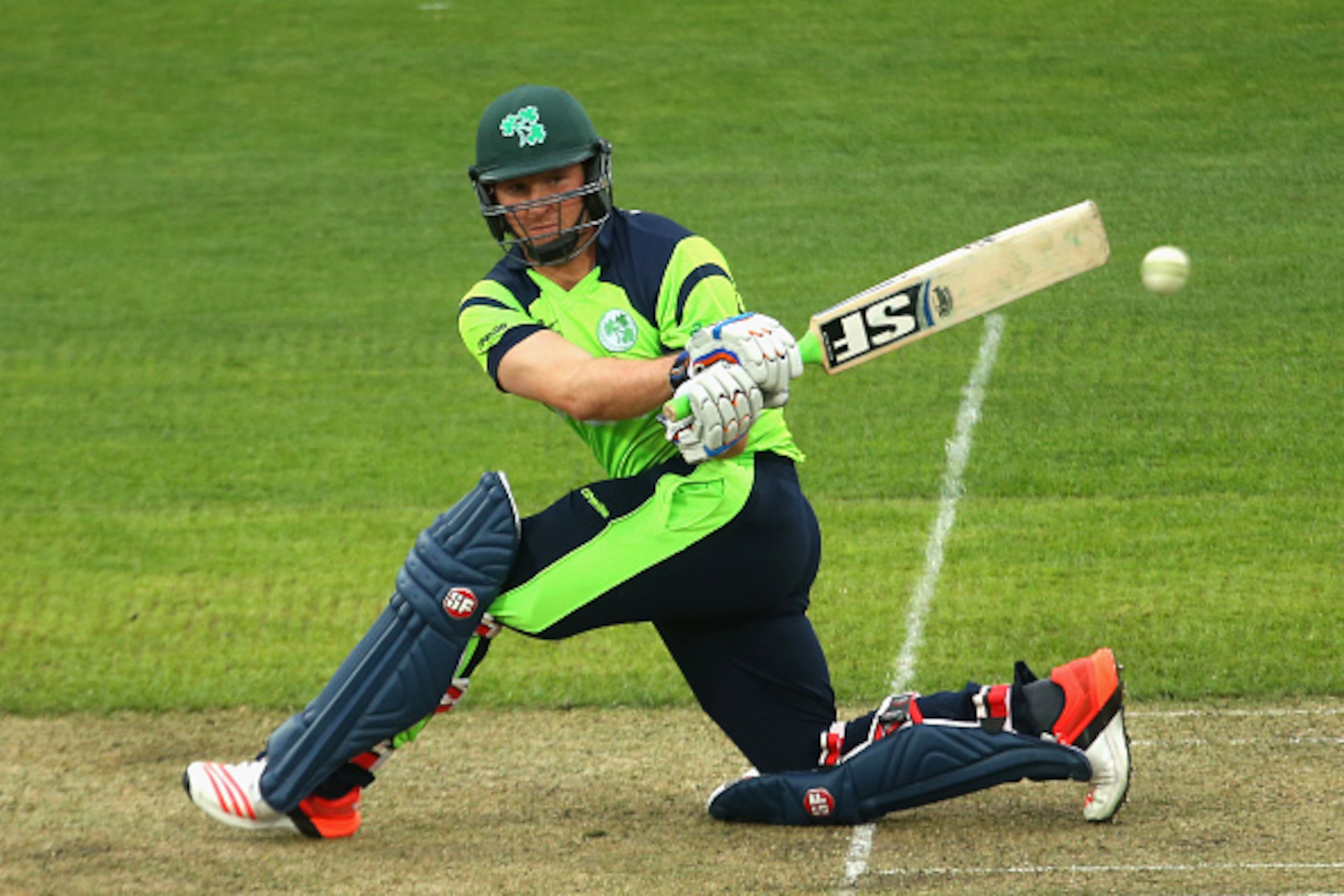 HOBART, AUSTRALIA - MARCH 07:  Gary Wilson of Ireland bats during the 2015 ICC Cricket World Cup match between Zimbabwe and Ireland at Bellerive Oval on March 7, 2015 in Hobart, Australia.  (Photo by Quinn Rooney/Getty Images)