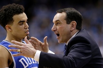 Even though Jones had a big night, he still heard from Coach K.