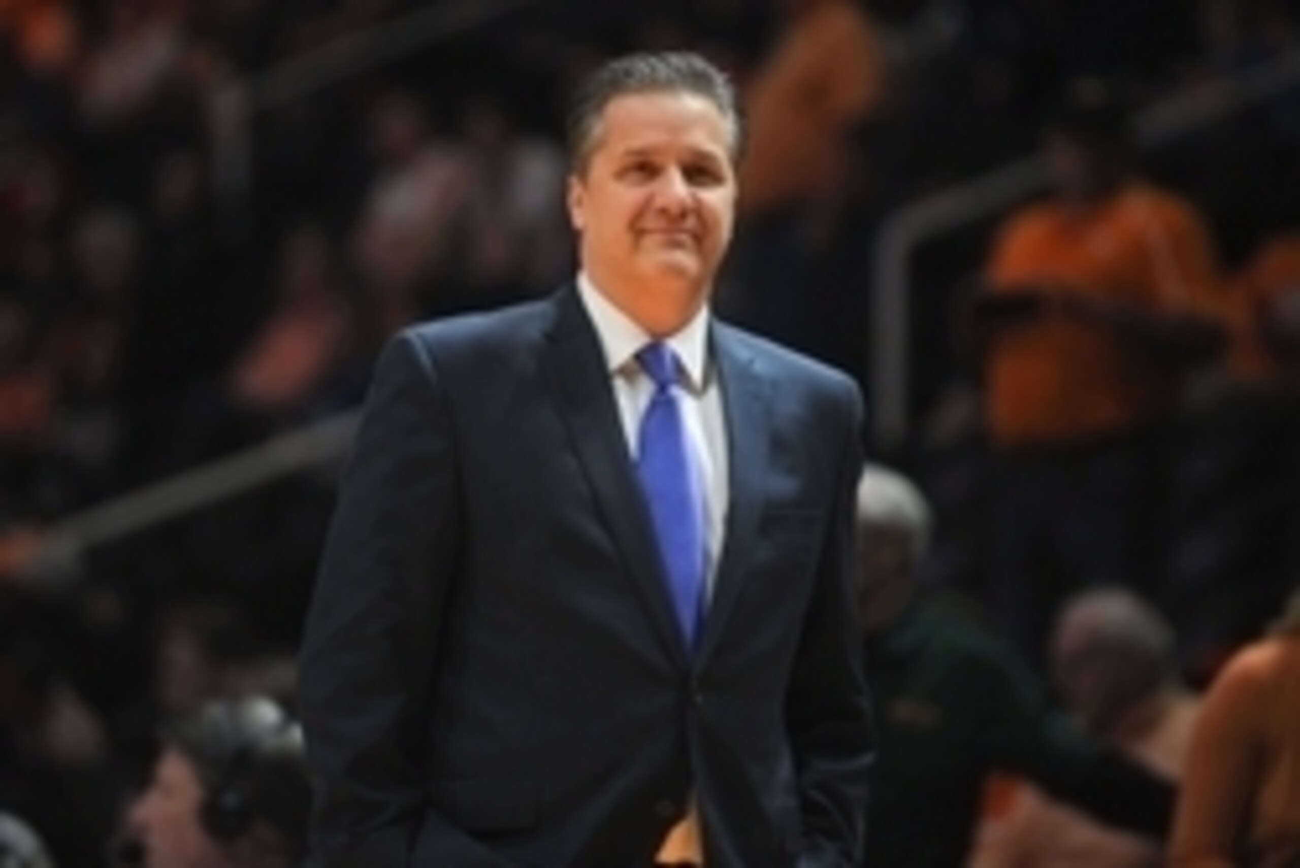 Feb 17, 2015; Knoxville, TN, USA; Kentucky Wildcats head coach John Calipari during the game against the Tennessee Volunteers at Thompson-Boling Arena. Mandatory Credit: Randy Sartin-USA TODAY Sports