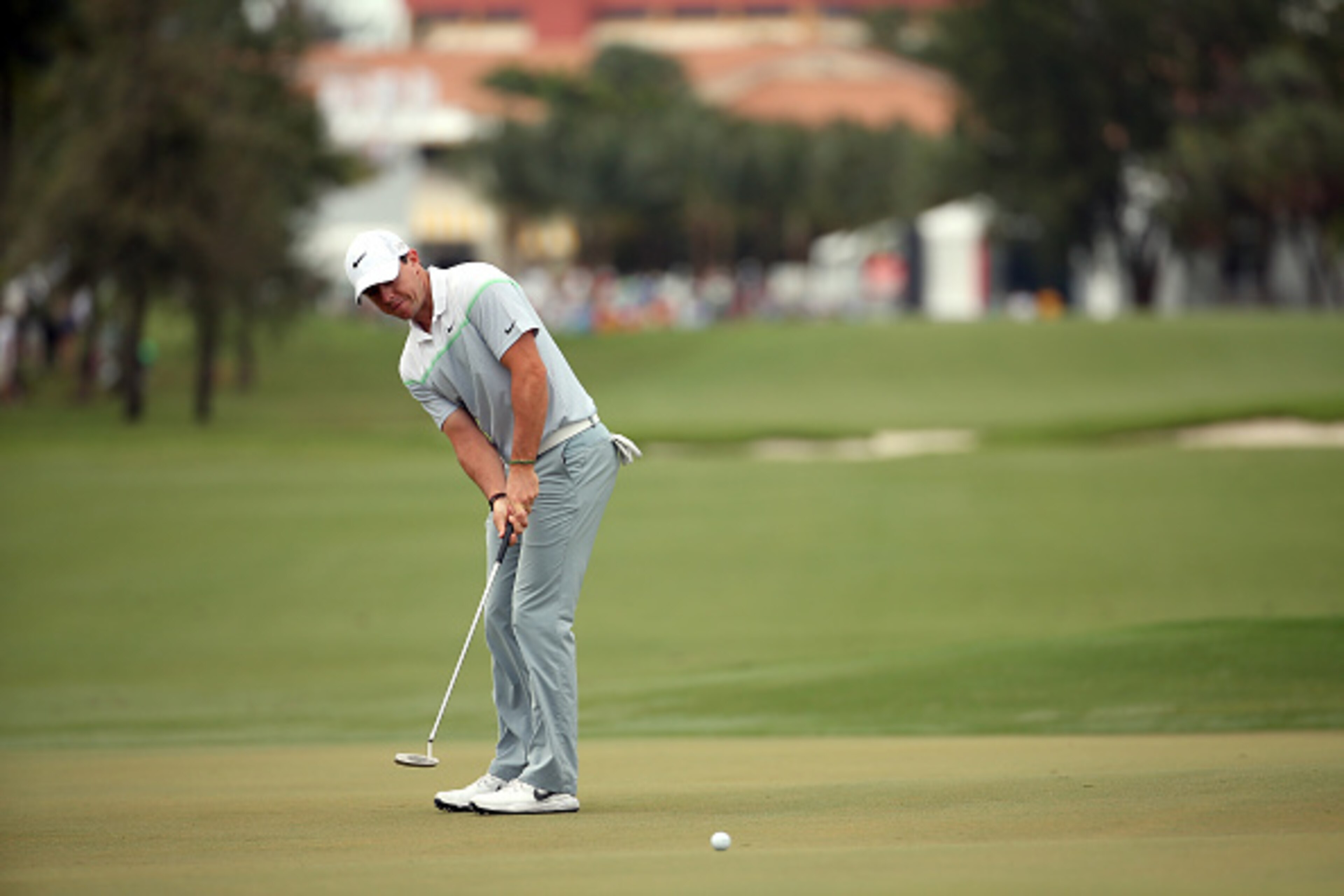DORAL, FL - MARCH 08: Rory McIlroy of Northern Ireland putts on the first green during the final round of the World Golf Championships-Cadillac Championship at Trump National Doral Blue Monster Course on March 8, 2015 in Doral, Florida. (Photo by Mike E DORAL, FL - MARCH 08: Rory McIlroy of Northern Ireland putts on the first green during the final round of the World Golf Championships-Cadillac Championship at Trump National Doral Blue Monster Course on March 8, 2015 in Doral, Florida. (Photo by Mike E