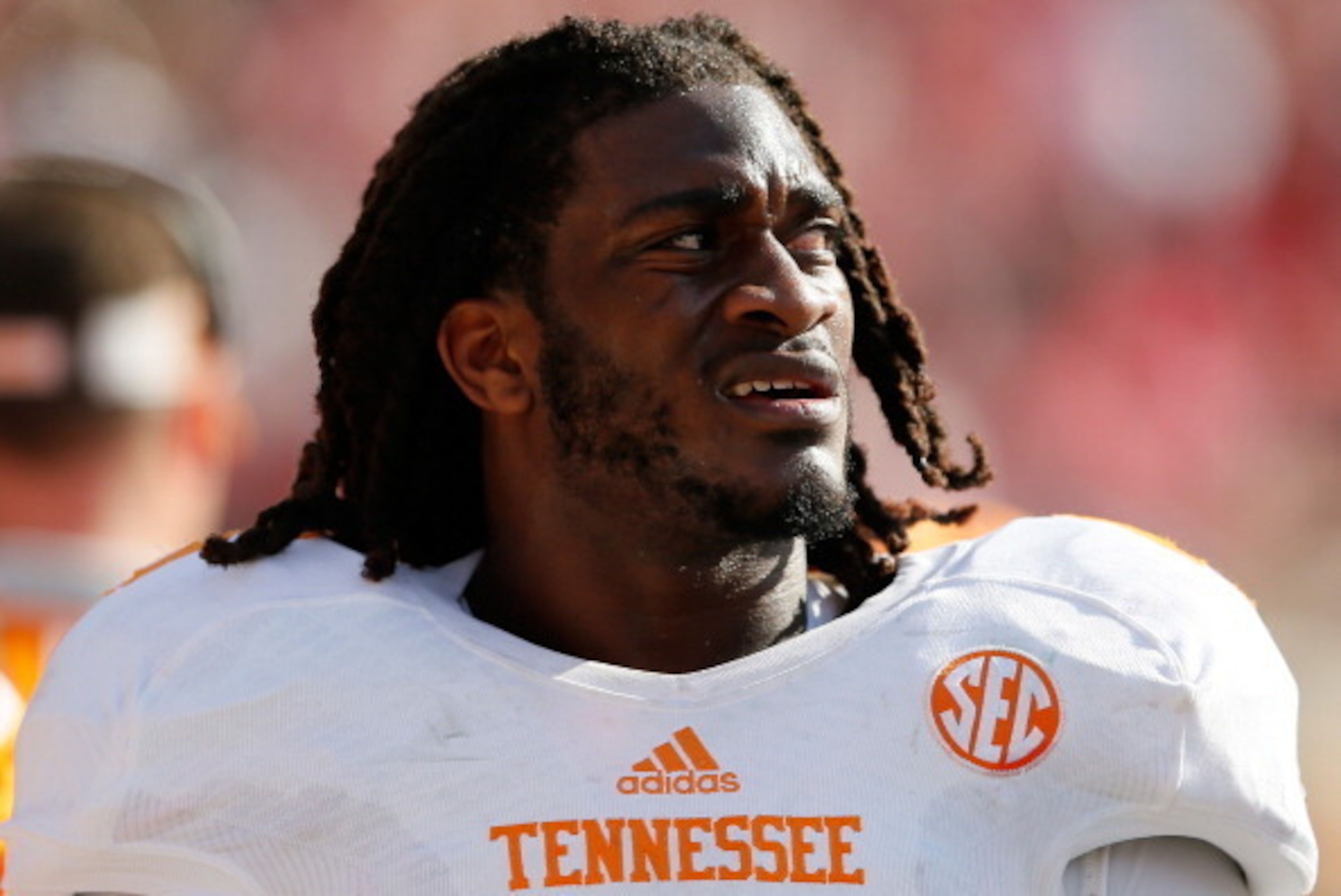 TUSCALOOSA, AL - OCTOBER 26:  A.J. Johnson #45 of the Tennessee Volunteers against the Alabama Crimson Tide at Bryant-Denny Stadium on October 26, 2013 in Tuscaloosa, Alabama.  (Photo by Kevin C. Cox/Getty Images)