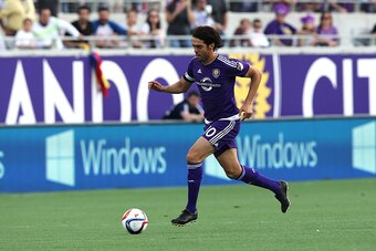 ORLANDO, FL - MARCH 08:  Kaka #10 of Orlando City SC dribbles with the ball during an MLS soccer match between the New York City FC and the Orlando City SC at the Orlando Citrus Bowl on March 8, 2015 in Orlando, Florida. This was the first game for both t