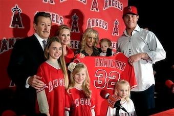 Josh Hamilton's well-being means more to his actual family than to his baseball one.