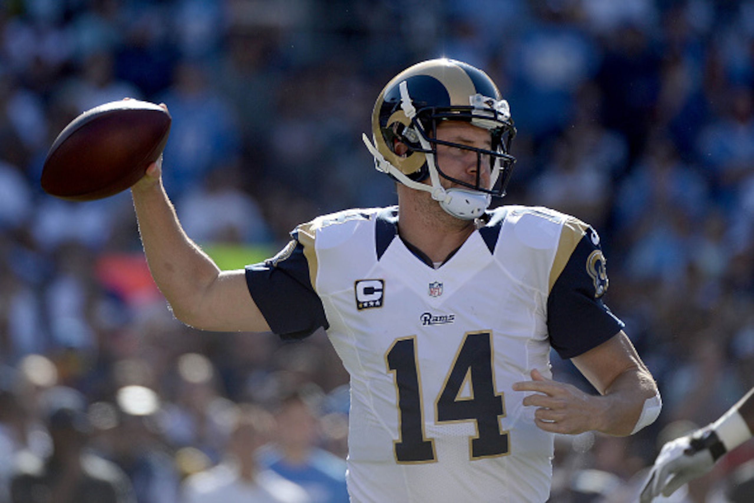 SAN DIEGO, CA- NOVEMBER 23: Shaun Hill #14 the St. Louis Rams throws the ball from the pocket against the San Diego Chargers during their NFL Game on November 23, 2014 in San Diego, California. (Photo by Donald Miralle/Getty Images) SAN DIEGO, CA- NOVEMBER 23: Shaun Hill #14 the St. Louis Rams throws the ball from the pocket against the San Diego Chargers during their NFL Game on November 23, 2014 in San Diego, California. (Photo by Donald Miralle/Getty Images)