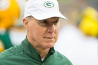 Aug 28, 2014; Green Bay, WI, USA; Green Bay Packers general manager Ted Thompson looks on during warmups prior to the game against the Kansas City Chiefs at Lambeau Field. Mandatory Credit: Jeff Hanisch-USA TODAY Sports