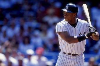 12 Aug 1998:  Darryl Strawberry #39 of the New York Yankees  stands ready to swing during a game against the Minnesota Twins  at Yankee Stadium in Bronx, New York. The Yankees defeated the Twins 11-2.