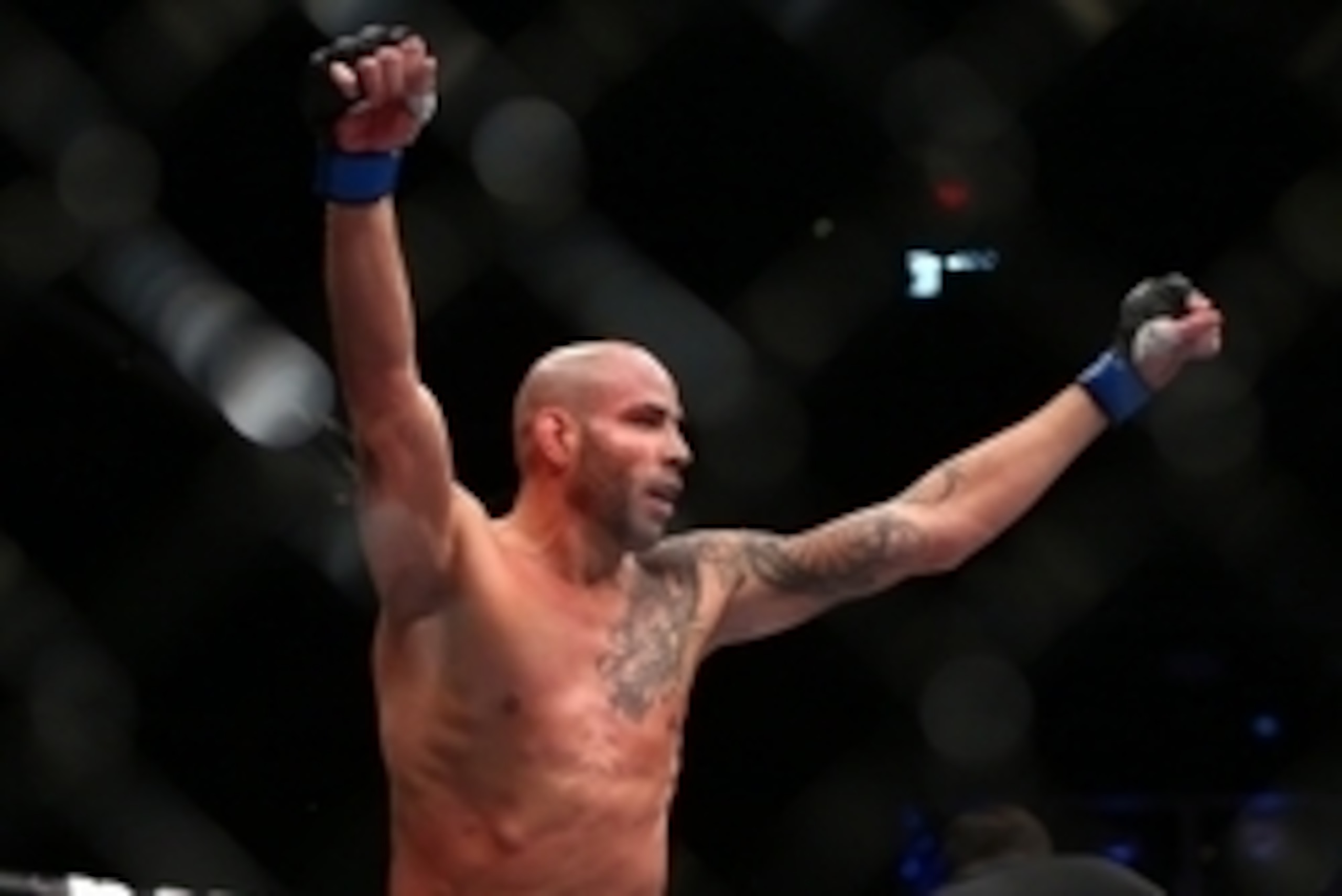 December 13, 2014; Phoenix, AZ, USA; Ben Saunders reacts following his victory against Joe Riggs during UFC Fight Night at US Airways Center. Mandatory Credit: Mark J. Rebilas-USA TODAY Sports December 13, 2014; Phoenix, AZ, USA; Ben Saunders reacts following his victory against Joe Riggs during UFC Fight Night at US Airways Center. Mandatory Credit: Mark J. Rebilas-USA TODAY Sports
