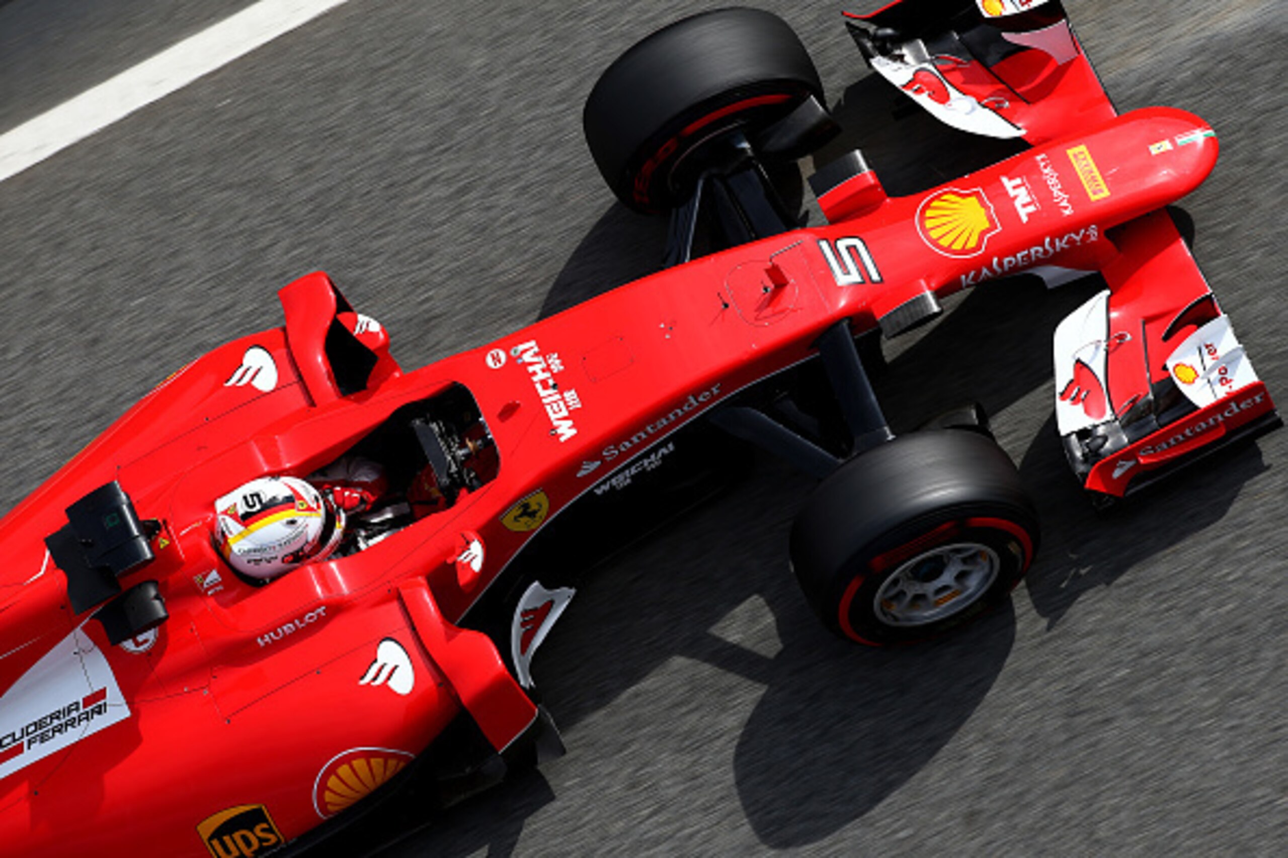 MONTMELO, SPAIN - MARCH 01:  Sebastian Vettel of Germany and Ferrari drives during day four of the final Formula One Winter Testing at Circuit de Catalunya on March 1, 2015 in Montmelo, Spain.  (Photo by Mark Thompson/Getty Images)