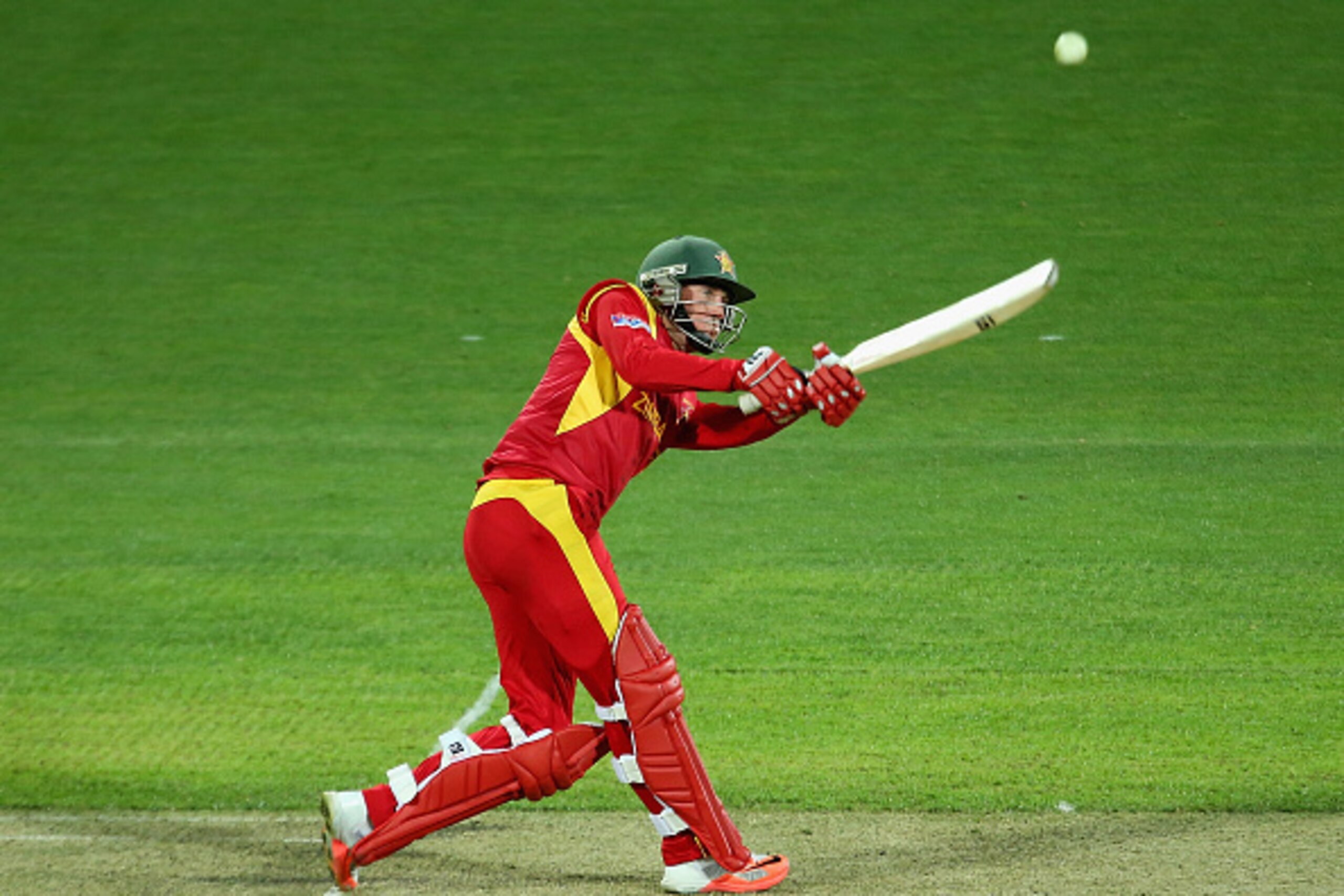 HOBART, AUSTRALIA - MARCH 07:  Sean Williams of Zimbabwe bats during the 2015 ICC Cricket World Cup match between Zimbabwe and Ireland at Bellerive Oval on March 7, 2015 in Hobart, Australia.  (Photo by Quinn Rooney/Getty Images)