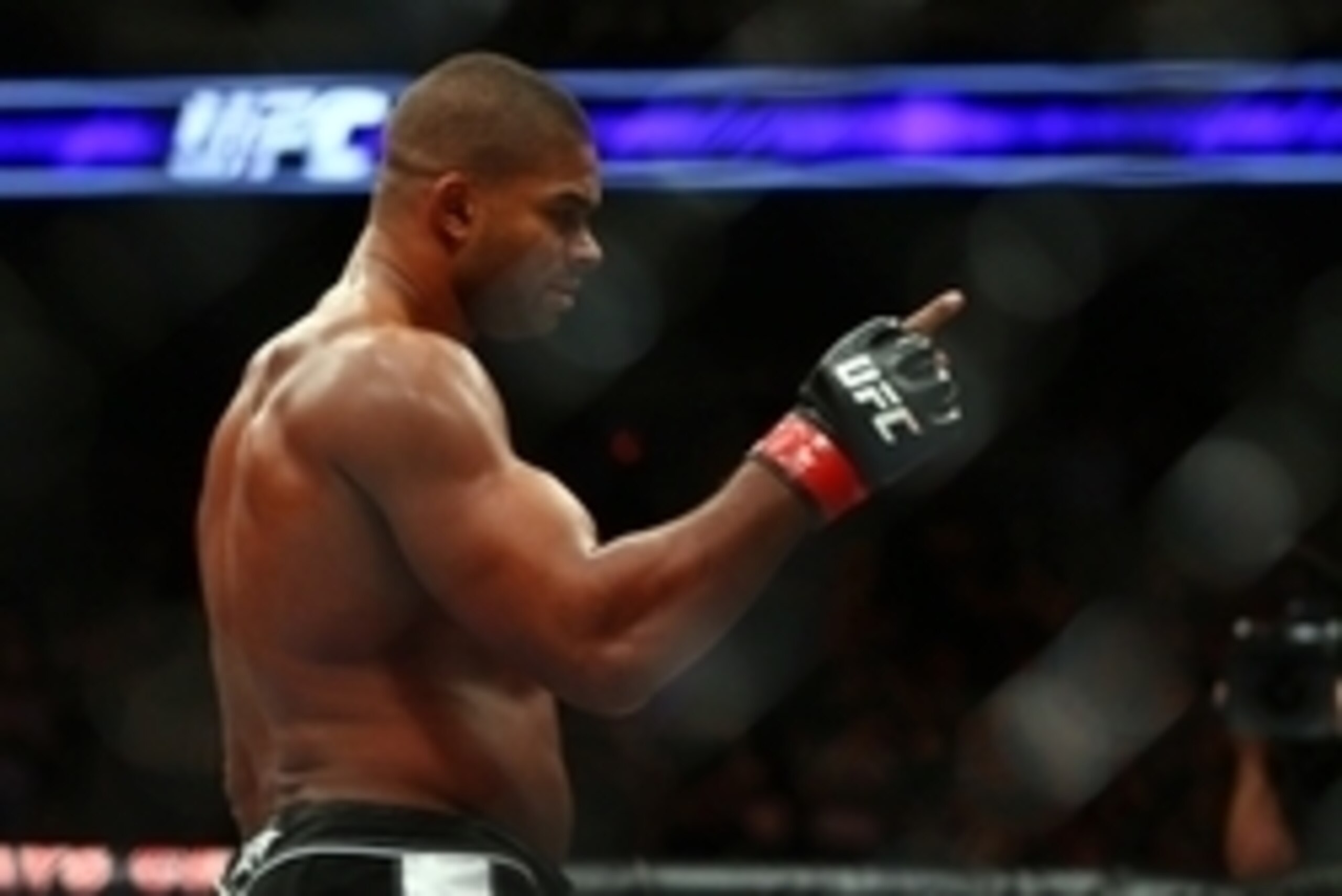 December 13, 2014; Phoenix, AZ, USA; Alistair Overeem reacts following his knockout victory against Stefan Struve during UFC Fight Night at US Airways Center. Mandatory Credit: Mark J. Rebilas-USA TODAY Sports