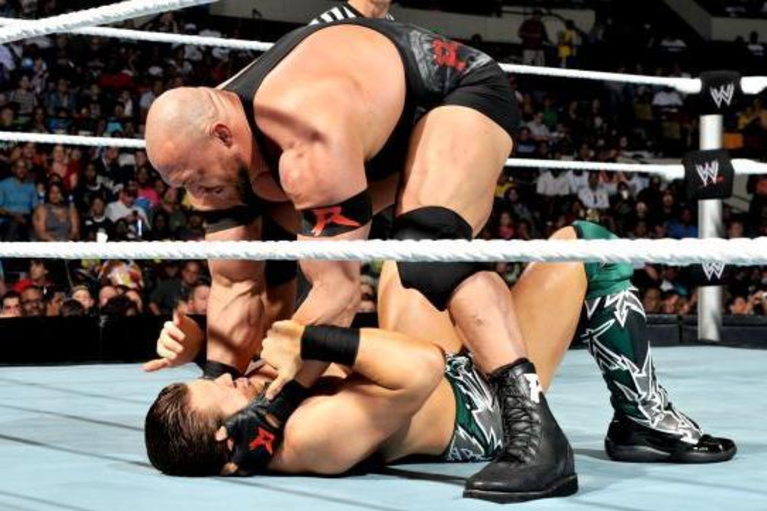 Ryback in control of The Miz.