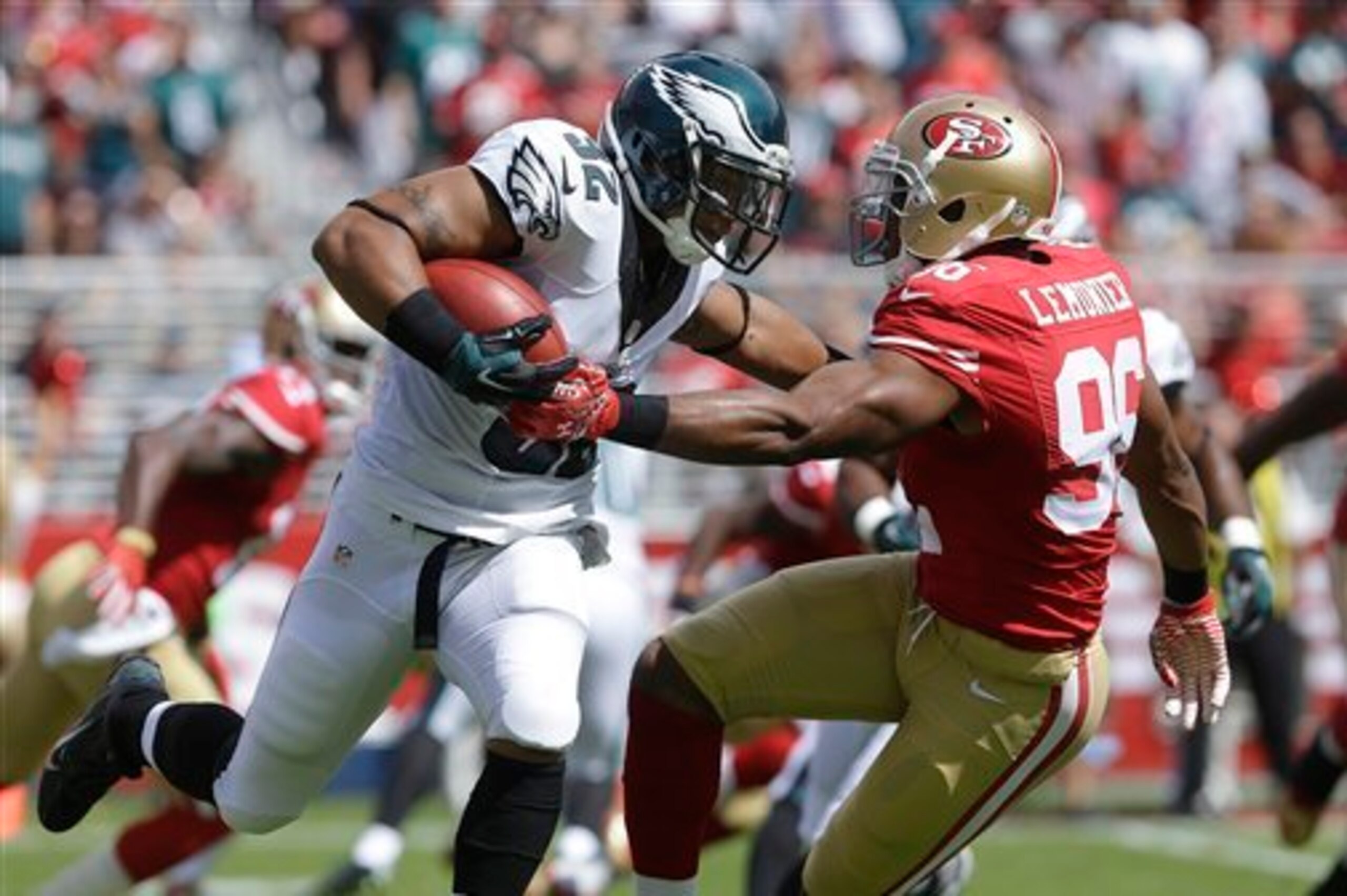 Philadelphia Eagles backup running back Chris Polk made easy work of Lemonier last season.