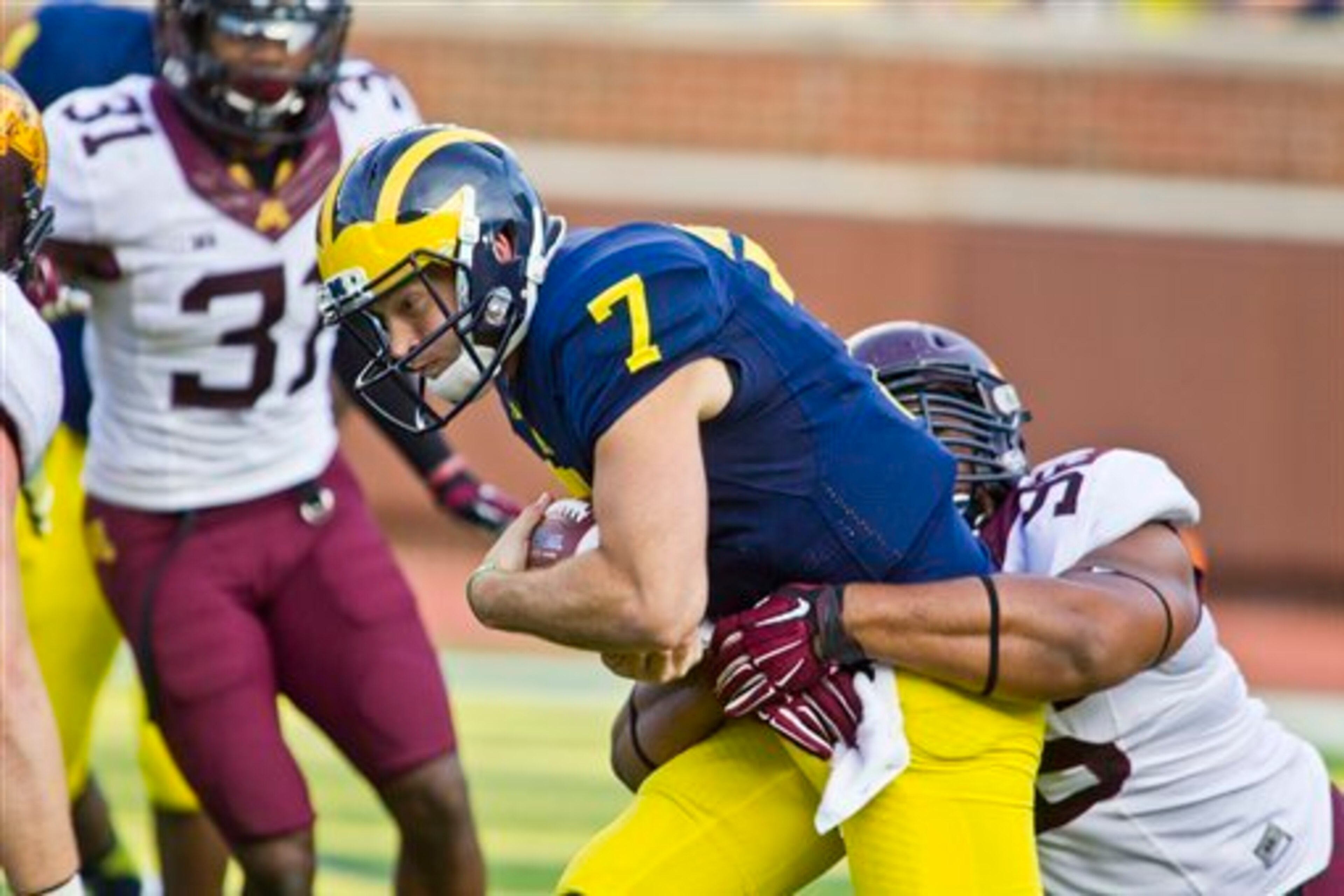 In limited action, Shane Morris has struggled as Michigan's quarterback.