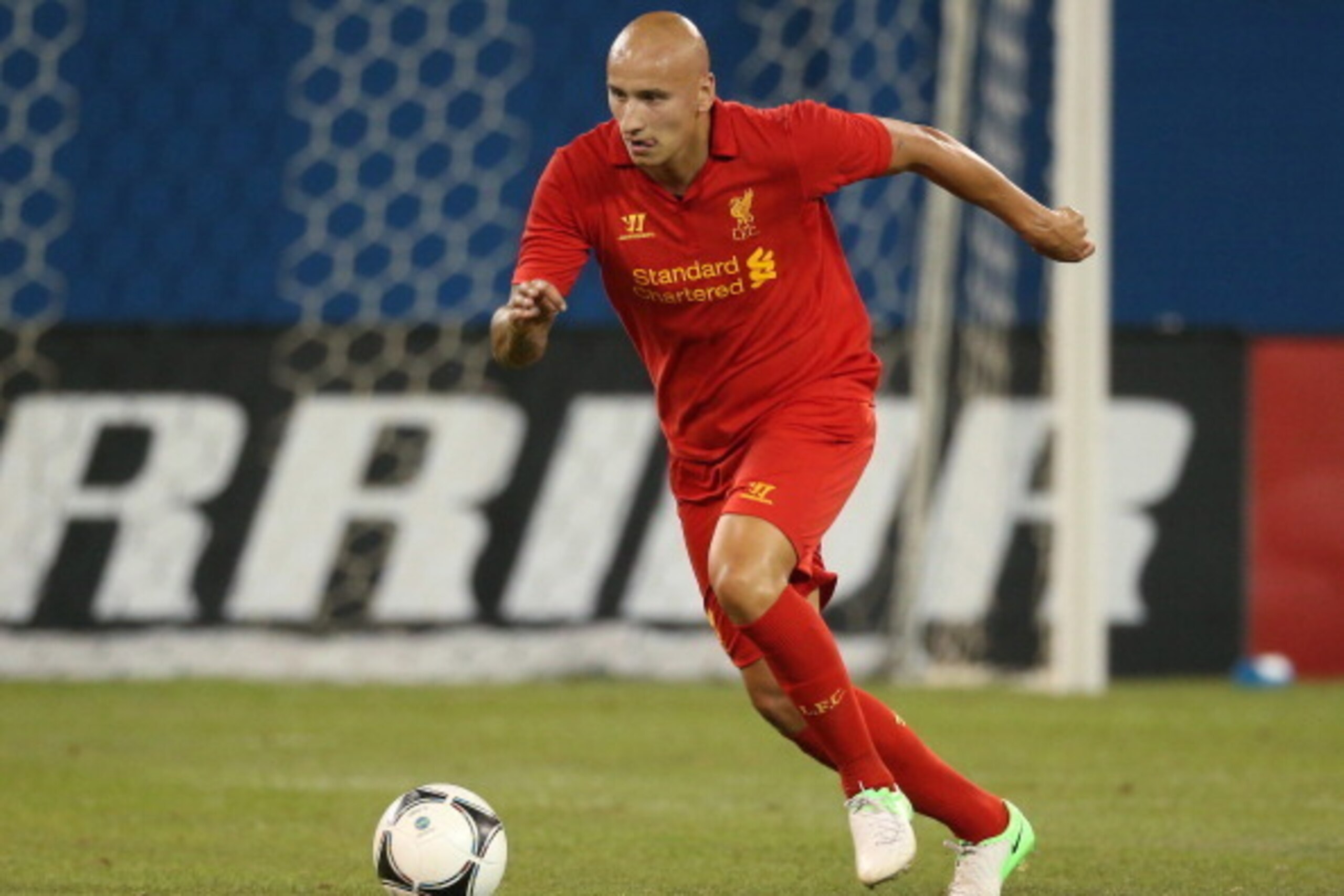 TORONTO, CANADA - JULY 21: Jonjo Shelvey #33 of Liverpool controls the ball against Toronto FC during the World Football Challenge friendly match on July 21, 2012 at Rogers Centre in Toronto, Ontario, Canada. (Photo by Tom Szczerbowski/Getty Images) TORONTO, CANADA - JULY 21: Jonjo Shelvey #33 of Liverpool controls the ball against Toronto FC during the World Football Challenge friendly match on July 21, 2012 at Rogers Centre in Toronto, Ontario, Canada. (Photo by Tom Szczerbowski/Getty Images)