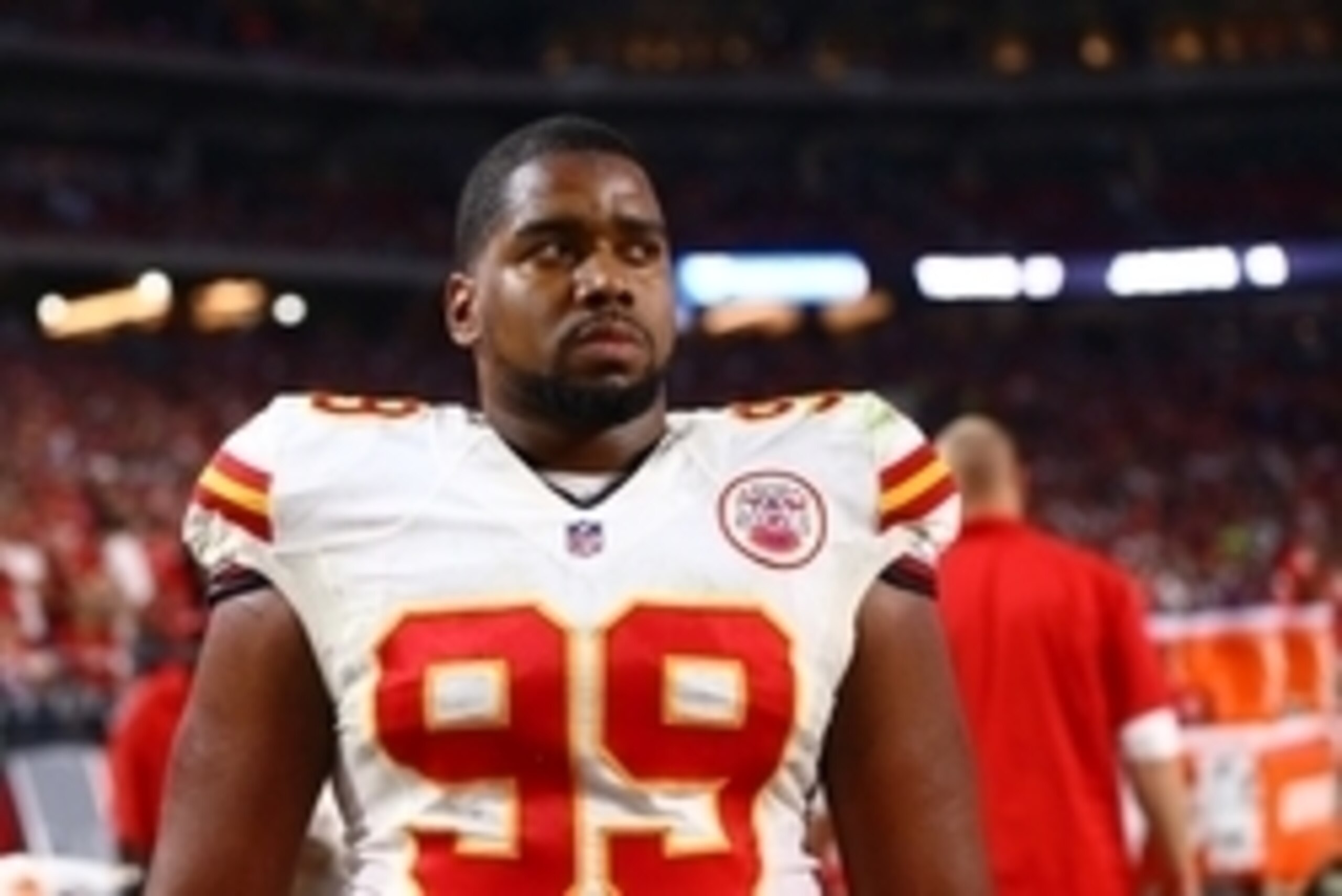 Dec 7, 2014; Glendale, AZ, USA; Kansas City Chiefs defensive end Vance Walker (99) against the Arizona Cardinals at University of Phoenix Stadium. The Cardinals defeated the Chiefs 17-14. Mandatory Credit: Mark J. Rebilas-USA TODAY Sports