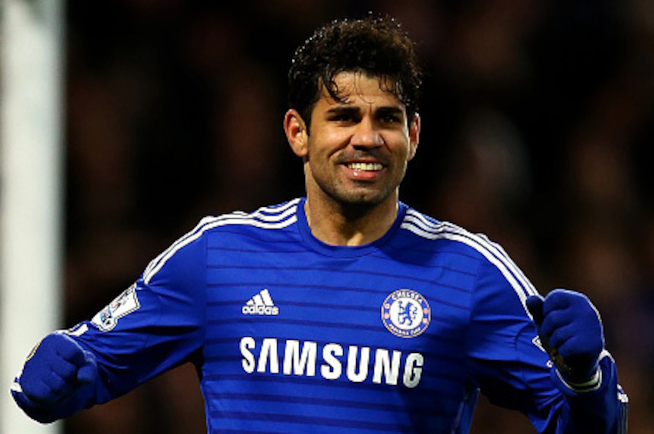 LONDON, ENGLAND - JANUARY 10: Diego Costa of Chelsea celebrates after scoring his team's second goal during the Barclays Premier League match between Chelsea and Newcastle United at Stamford Bridge on January 10, 2015 in London, England. (Photo by Richa LONDON, ENGLAND - JANUARY 10: Diego Costa of Chelsea celebrates after scoring his team's second goal during the Barclays Premier League match between Chelsea and Newcastle United at Stamford Bridge on January 10, 2015 in London, England. (Photo by Richa