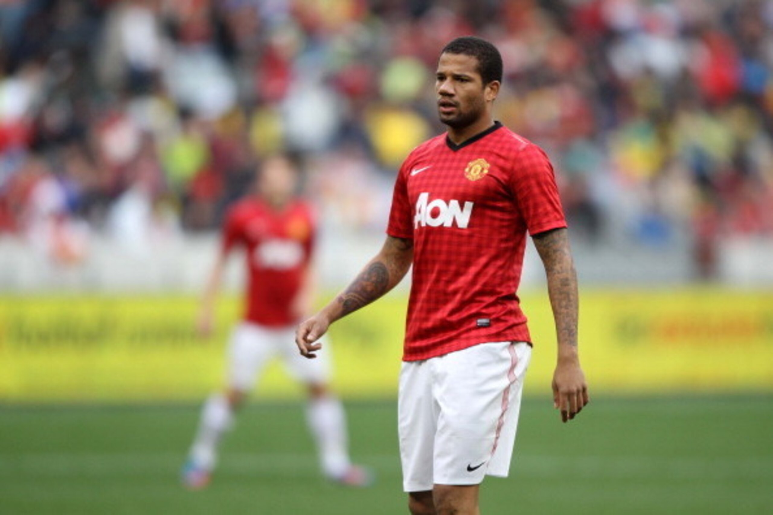 CAPE TOWN, SOUTH AFRICA - JULY 21: Bebe of Manchester United during the MTN Football Invitational match between Ajax Cape Town and Manchester United at Cape Town Stadium on July 21, 2012 in Cape Town, South Africa.  (Photo by Luke Walker/Gallo Images/Gett