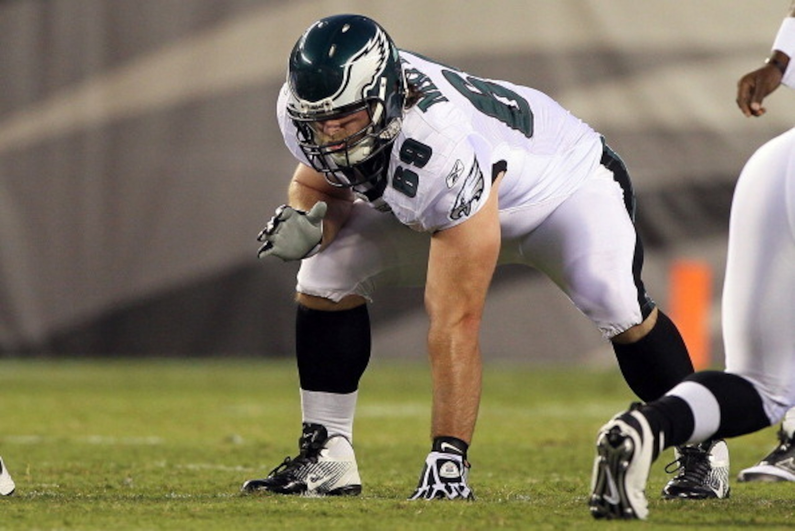 PHILADELPHIA, PA - AUGUST 11:  Evan Mathis #69 of the Philadelphia Eagles in action against the Baltimore Ravens during their pre season game on August 11, 2011 at Lincoln Financial Field in Philadelphia, Pennsylvania.  (Photo by Jim McIsaac/Getty Images)