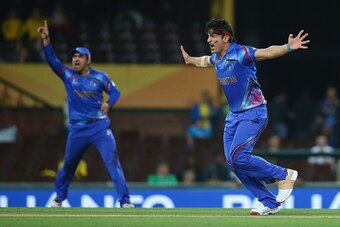 SYDNEY, AUSTRALIA - MARCH 13: Hamid Hassan of Afghanistan appeals unsuccessfully during the 2015 Cricket World Cup match between England and Afghanistan at Sydney Cricket Ground on March 13, 2015 in Sydney, Australia. (Photo by Mark Kolbe/Getty Images) SYDNEY, AUSTRALIA - MARCH 13: Hamid Hassan of Afghanistan appeals unsuccessfully during the 2015 Cricket World Cup match between England and Afghanistan at Sydney Cricket Ground on March 13, 2015 in Sydney, Australia. (Photo by Mark Kolbe/Getty Images)