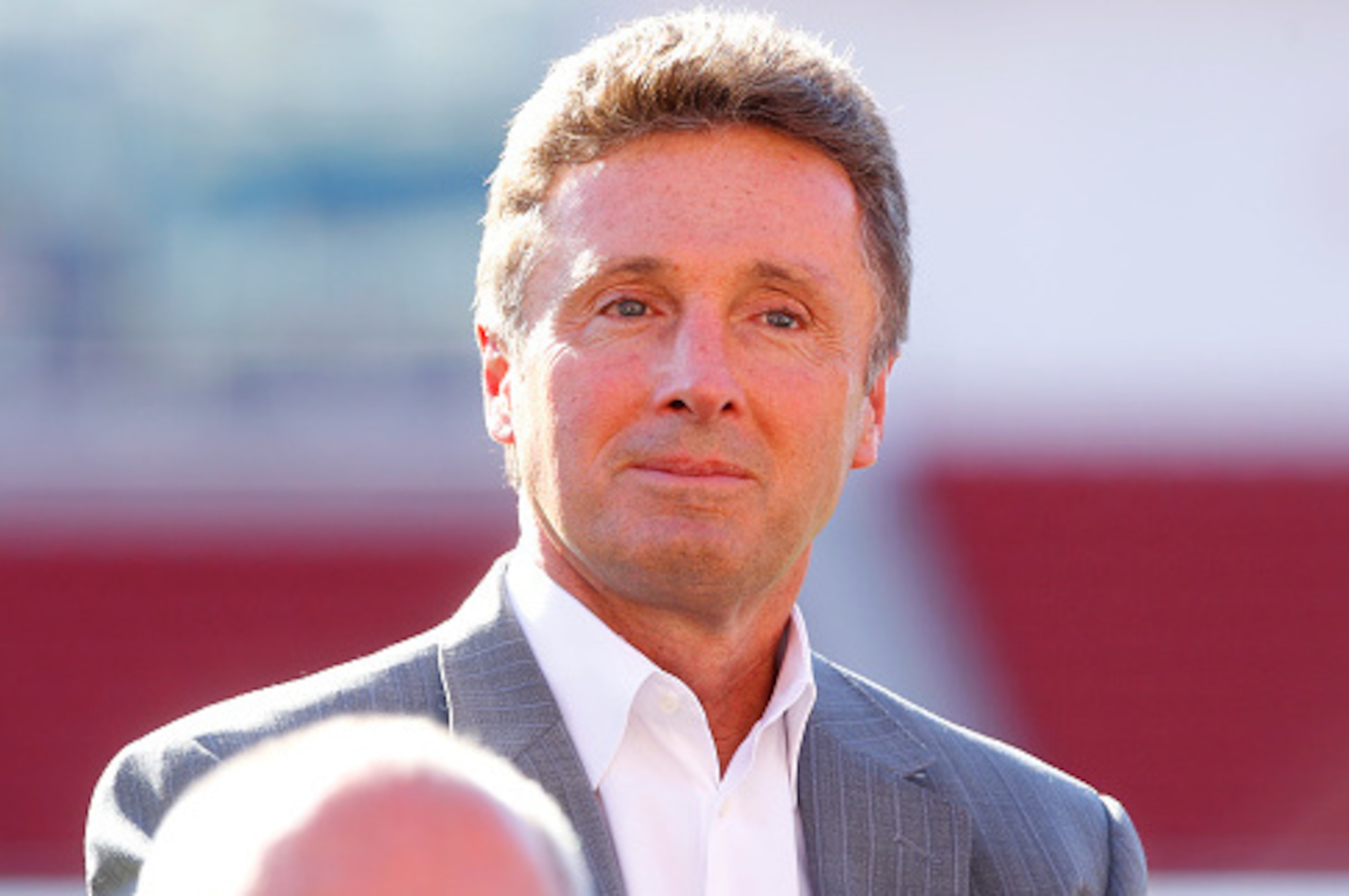 SANTA CLARA, CA - OCTOBER 2: Sharks Executive VP & GM Doug Wilson during the 2015 Coors Light NHL Stadium Series Press Event at Levi Stadium on October 2, 2014 in Santa Clara, California. (Photo by Rocky Widner/NHLI via Getty Images)