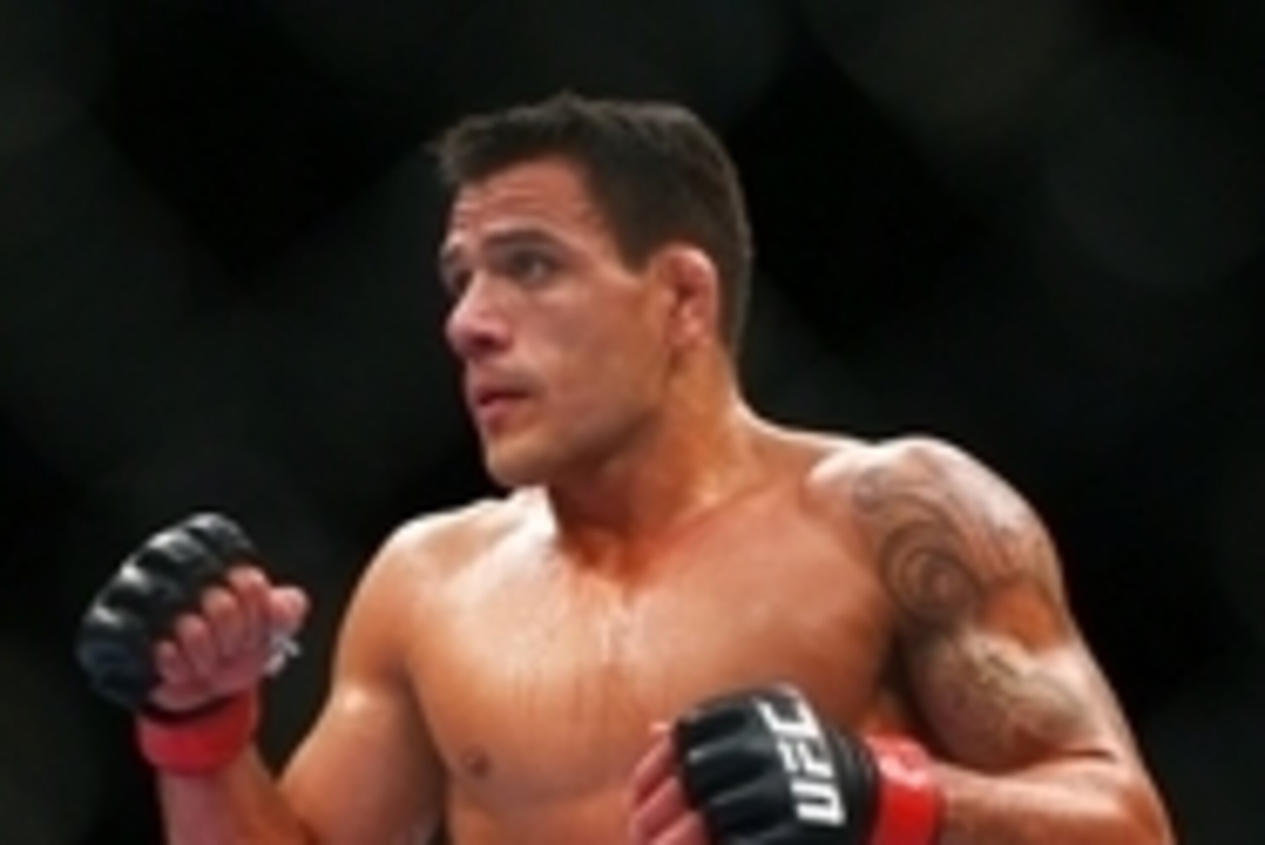 December 13, 2014; Phoenix, AZ, USA; Rafael dos Anjos against Nate Diaz (not pictured) during UFC Fight Night at US Airways Center. Mandatory Credit: Mark J. Rebilas-USA TODAY Sports