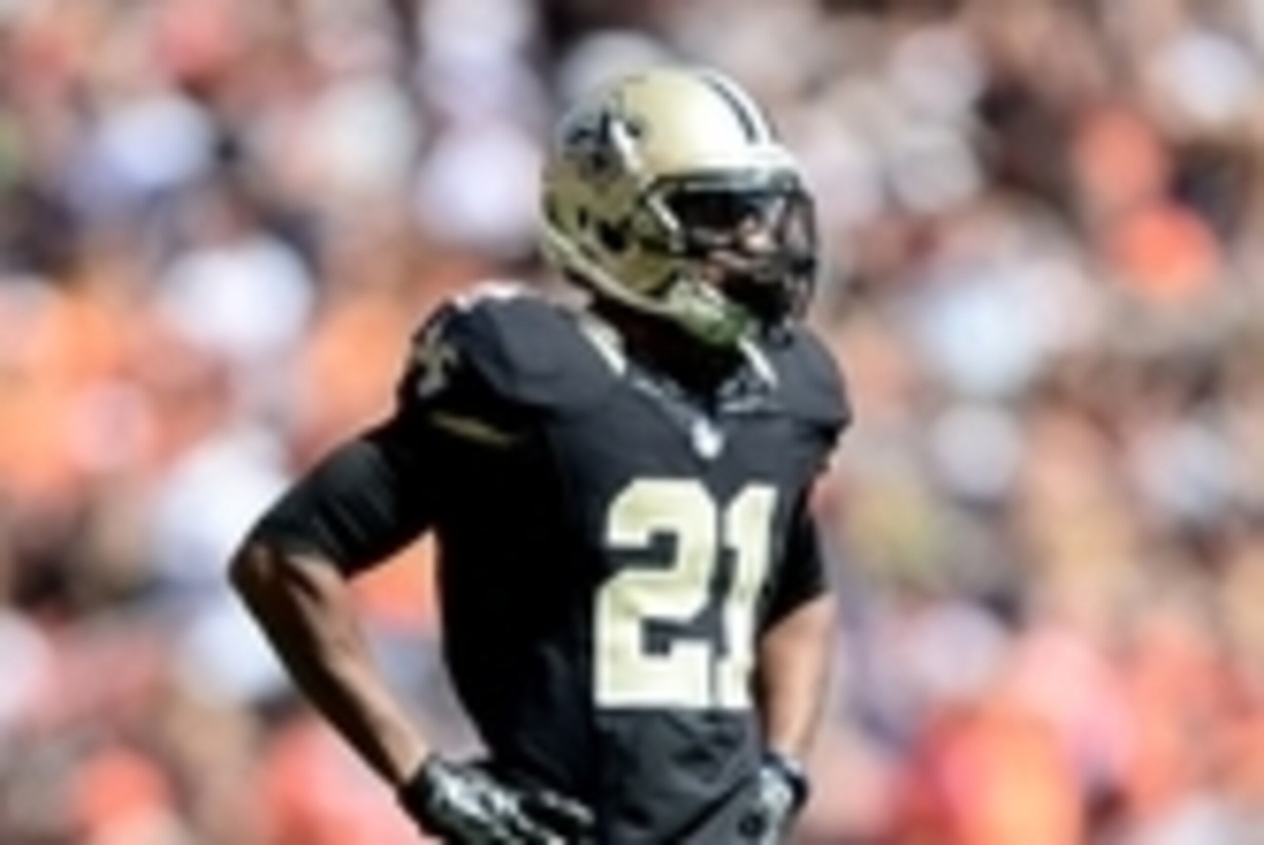 Sep 14, 2014; Cleveland, OH, USA; New Orleans Saints cornerback Patrick Robinson (21) against the Cleveland Browns at FirstEnergy Stadium. The Browns defeated the Saints 26-24. Mandatory Credit: Andrew Weber-USA TODAY Sports Sep 14, 2014; Cleveland, OH, USA; New Orleans Saints cornerback Patrick Robinson (21) against the Cleveland Browns at FirstEnergy Stadium. The Browns defeated the Saints 26-24. Mandatory Credit: Andrew Weber-USA TODAY Sports