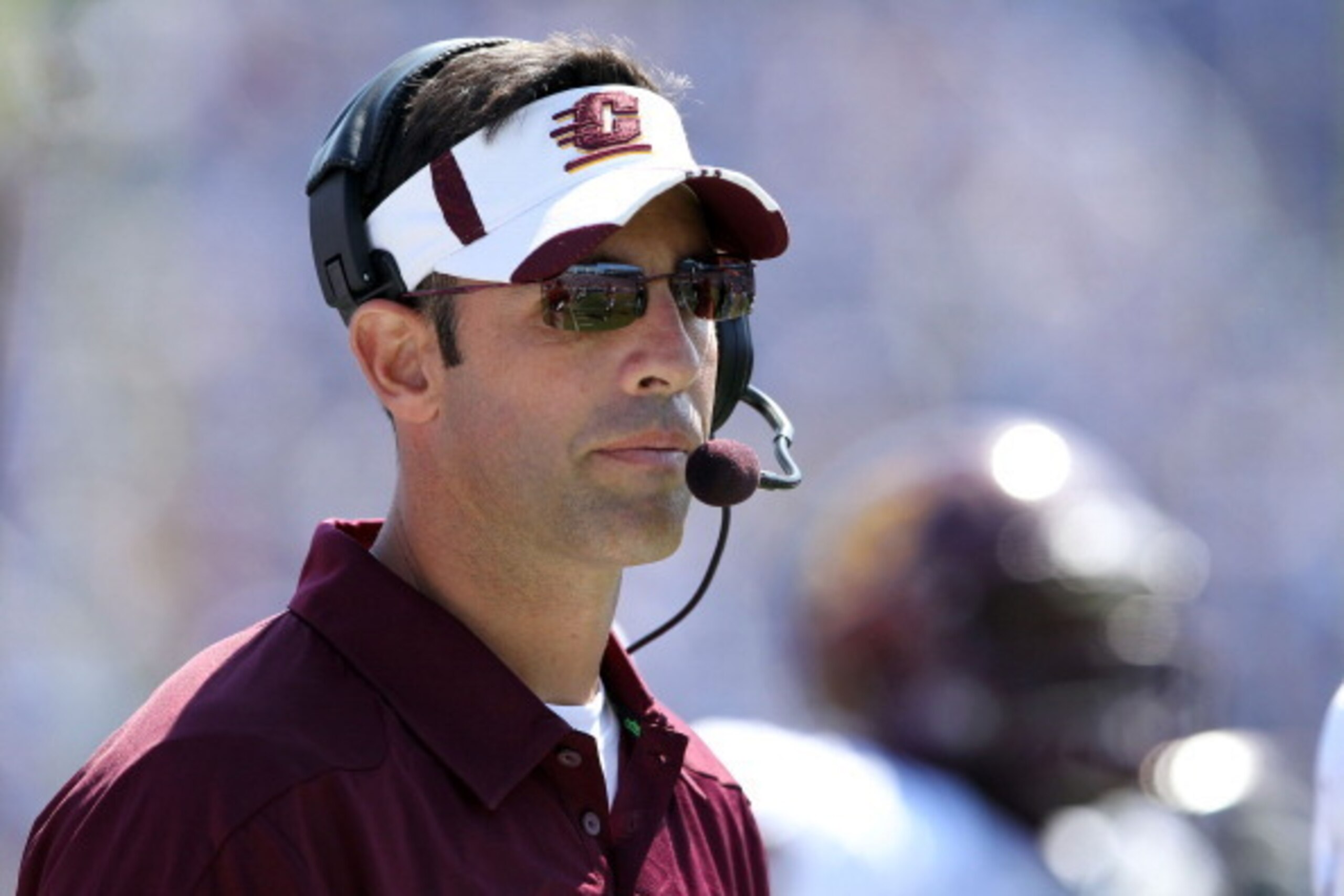 LEXINGTON, KY - SEPTEMBER 10:  Dan Enos the head coach of the Central Michigan Chipewas takes in the action during the game against the Kentucky Wildcats at Commonwealth Stadium on September 10, 2011 in Lexington, Kentucky.  (Photo by Andy Lyons/Getty Ima