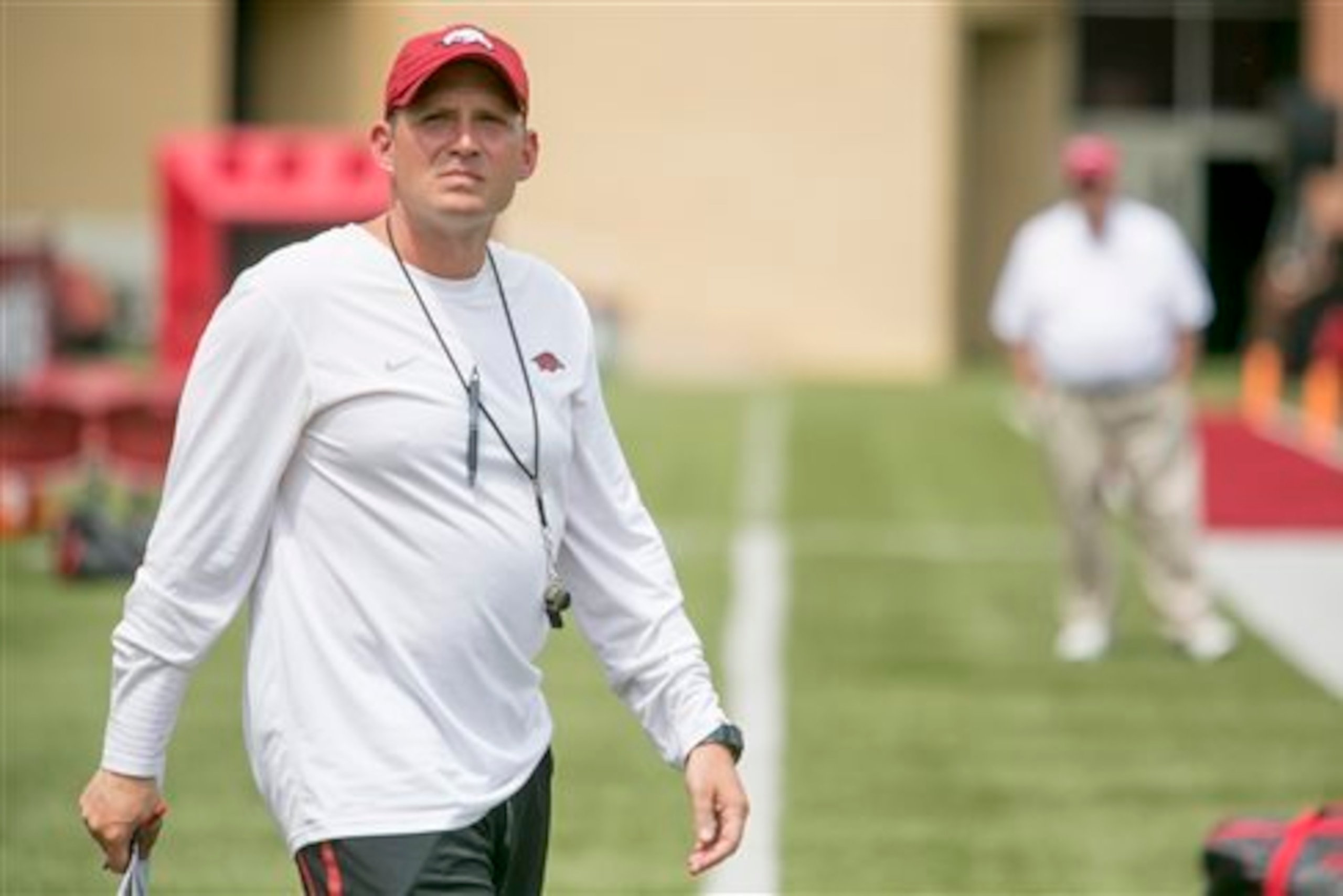Arkansas defensive coordinator Robb Smith