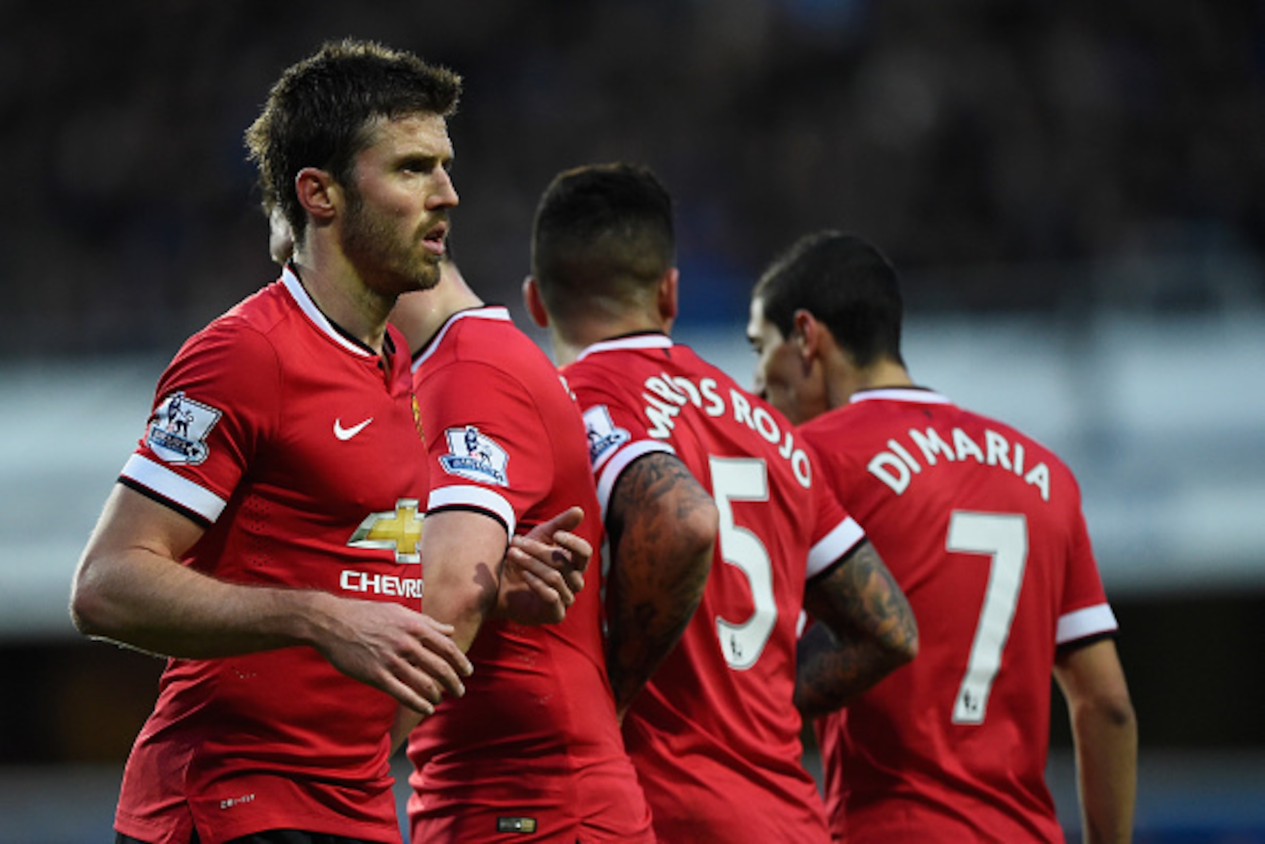 LONDON, ENGLAND - JANUARY 17:  Michael Carrick of Manchester United lines up the wall during the Barclays Premier League match between Queens Park Rangers v Manchester United at Loftus Road on January 17, 2015 in London, England.  (Photo by Mike Hewitt/Ge