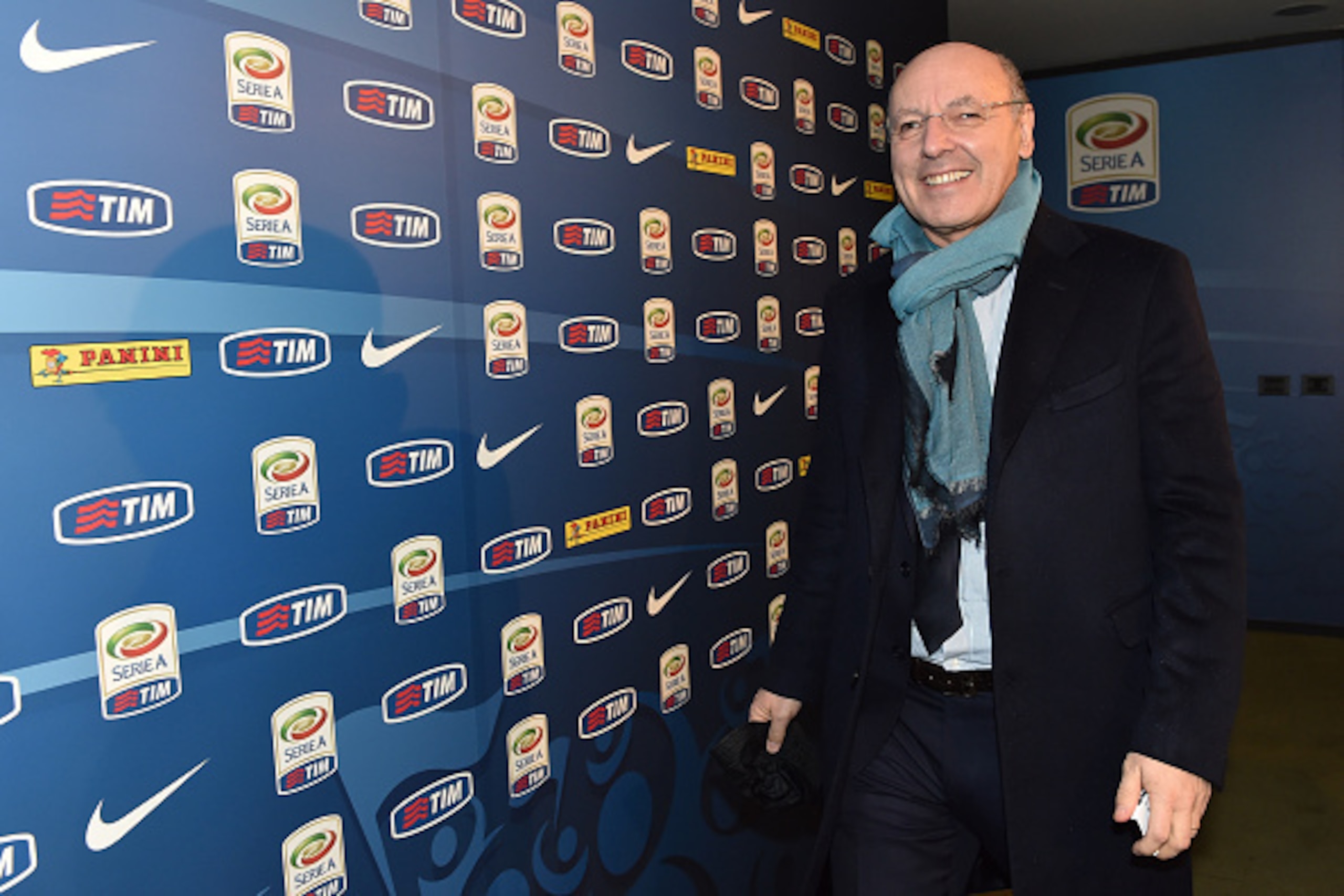 MILAN, ITALY - DECEMBER 16:  Giuseppe Marotta general manager of Juventus FC attends a meeting of Serie A coaches on December 16, 2014 in Milan, Italy.  (Photo by Valerio Pennicino/Getty Images)